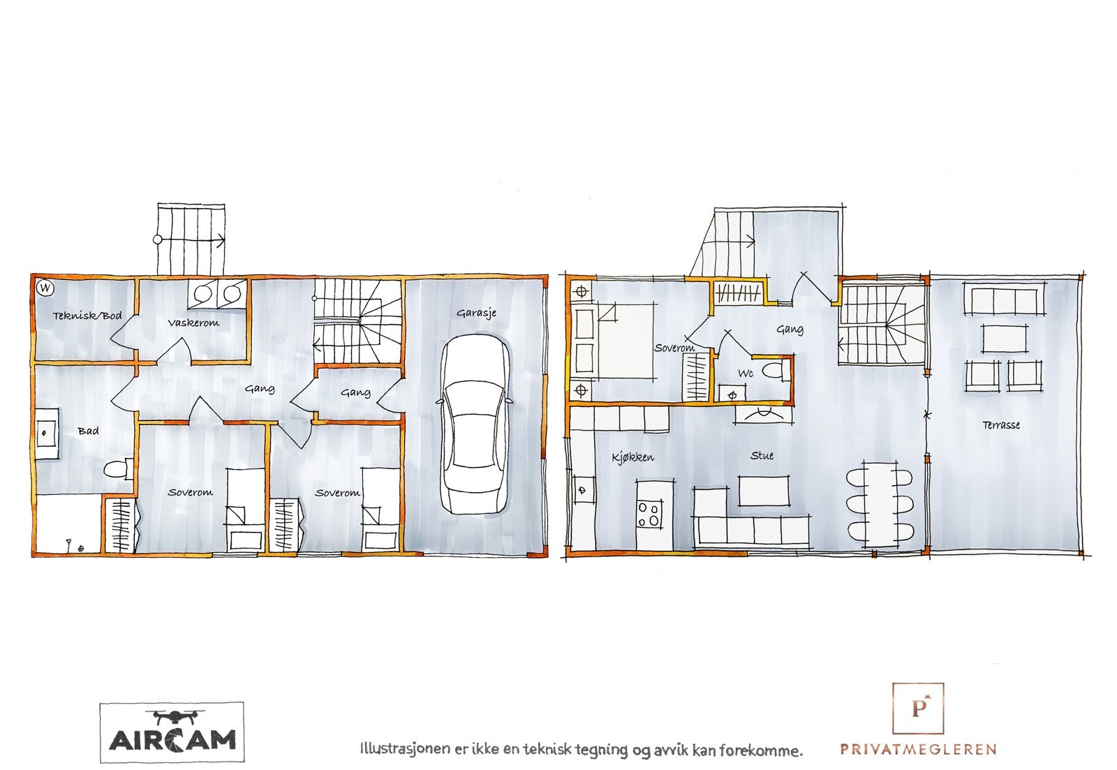Plantegning illustrasjon Galleribilde