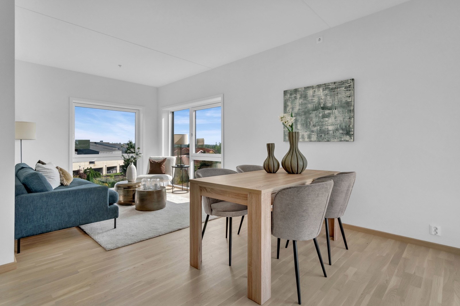 Leiligheten har vannbåren gulvvarme i alle rom, med unntak av badet som har elektrisk gulvvarme Galleribilde