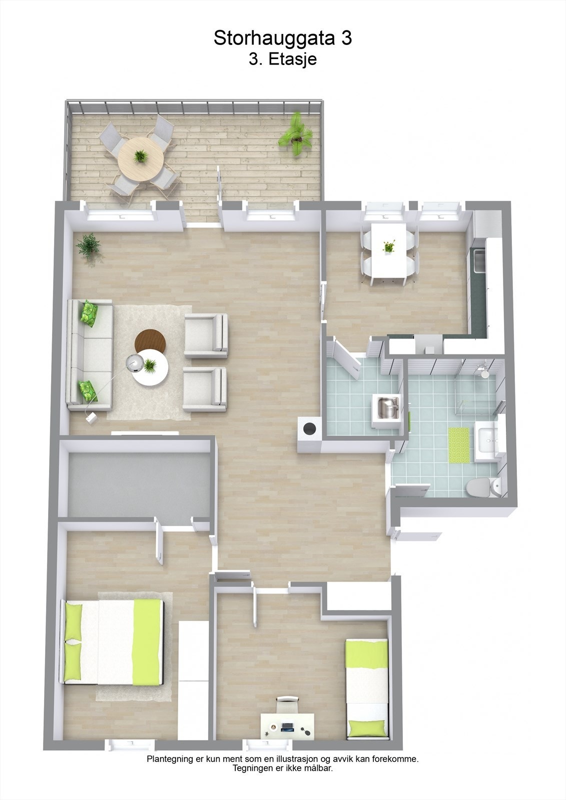 3 D planløsning Galleribilde