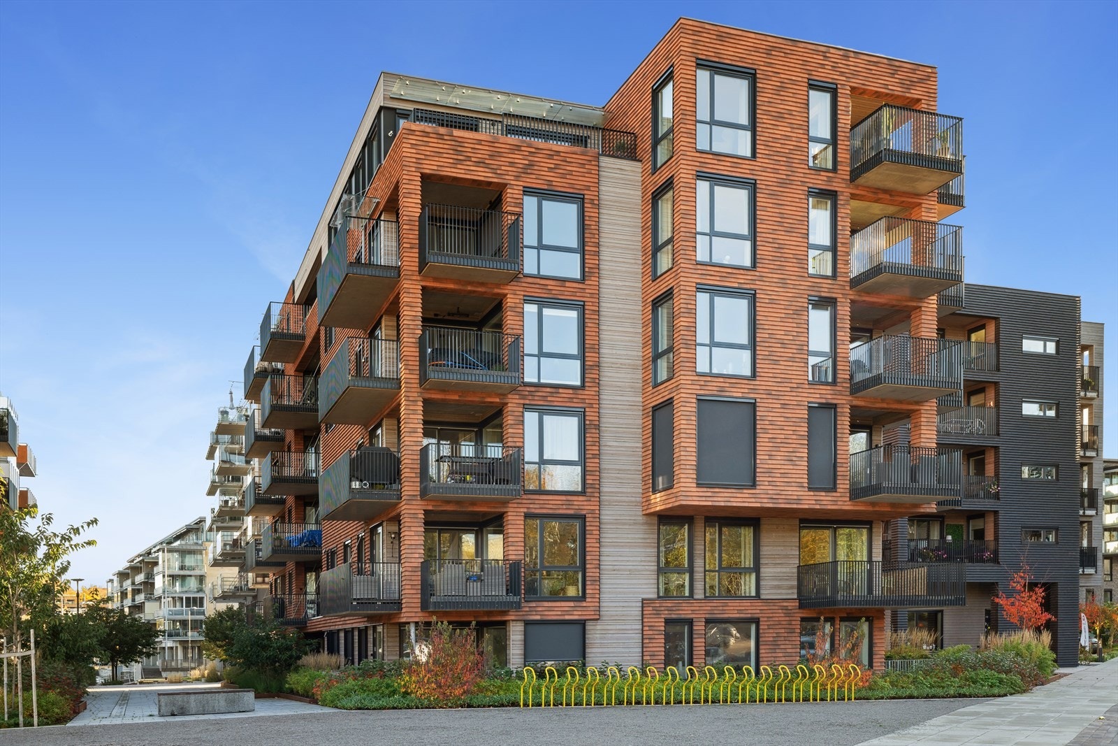 Nytt leilighetsbygg med Heis, vannbåren varme, balansert ventilasjon og et pent opparbeidet fellesområde Galleribilde