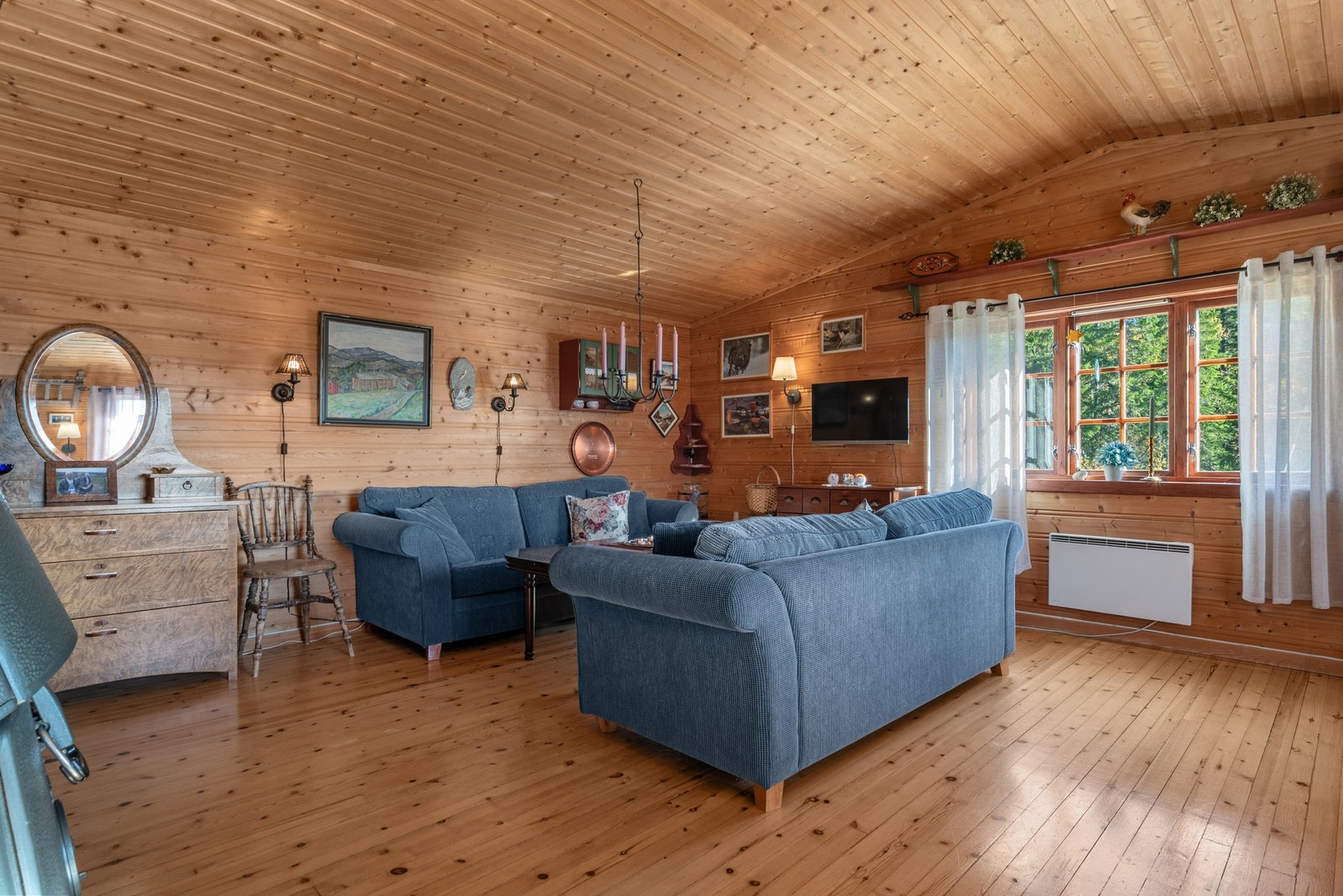 Hytten har innlagt strøm. Galleribilde