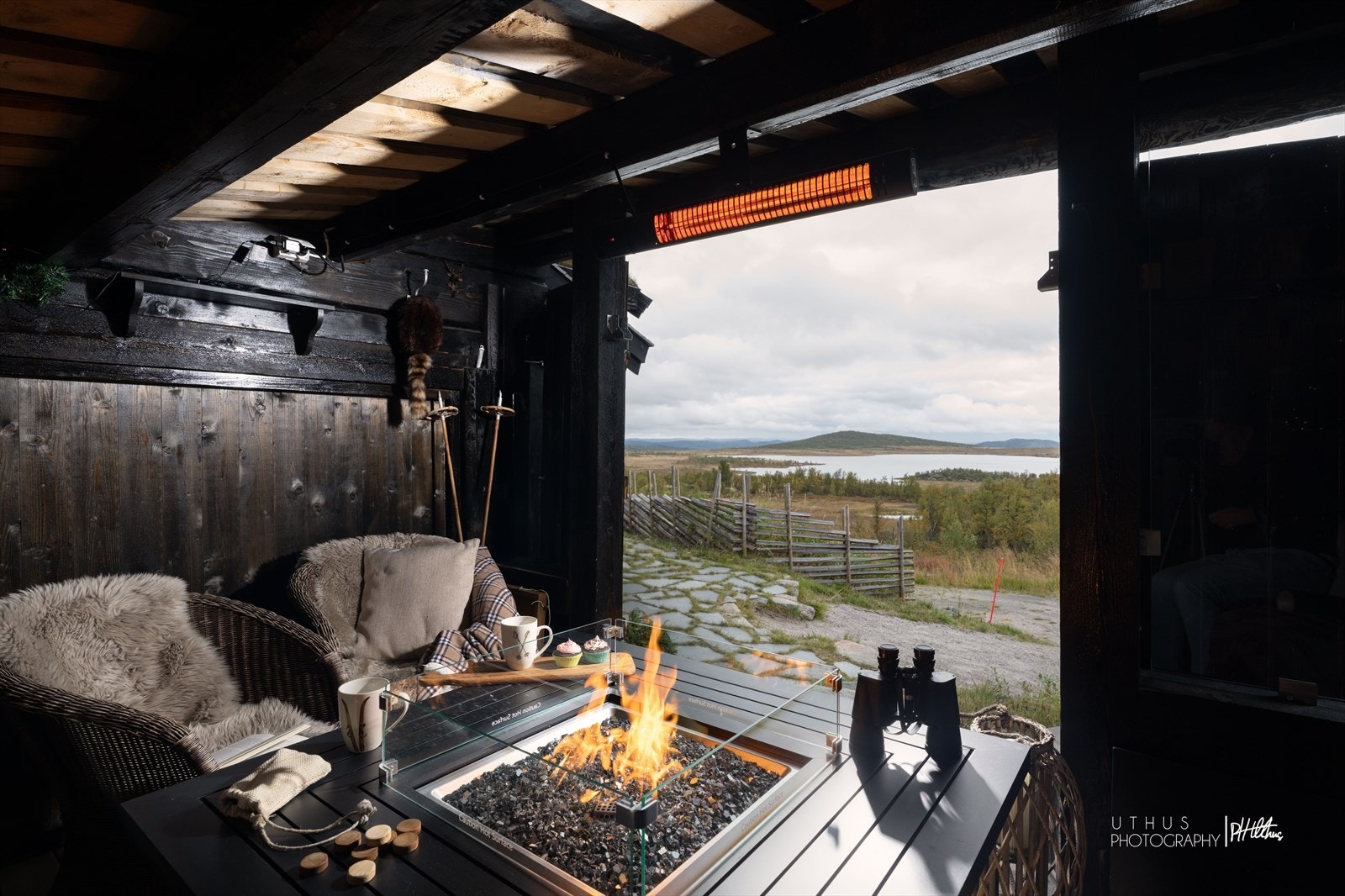 Koselig utestue mot vær og vind. Galleribilde