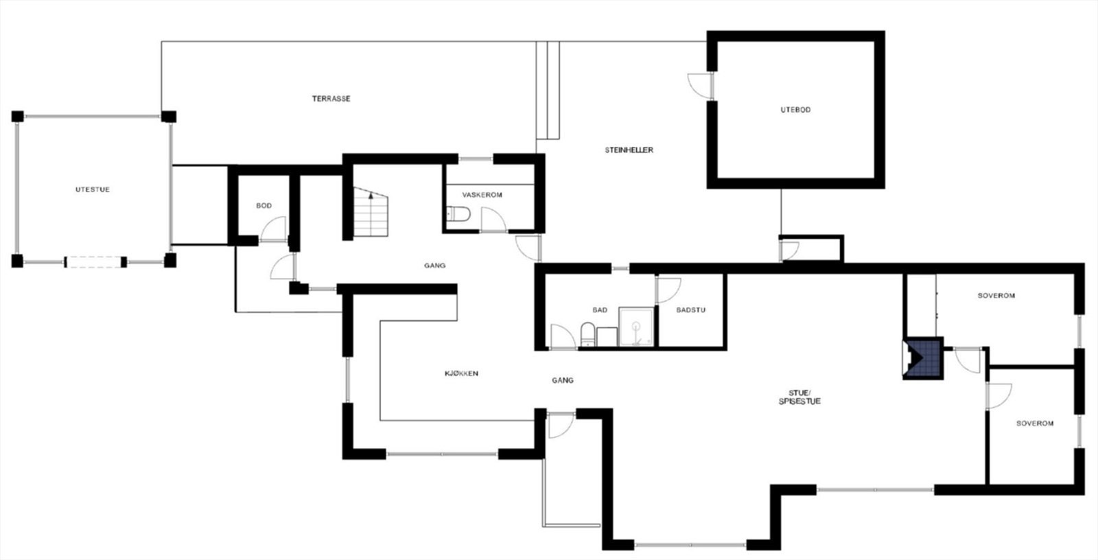 Plantegning 1.etg Galleribilde