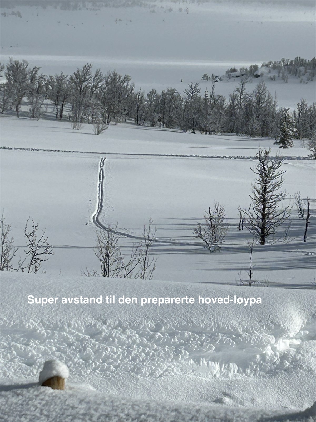 Avstand til preparert langrennsløype Galleribilde