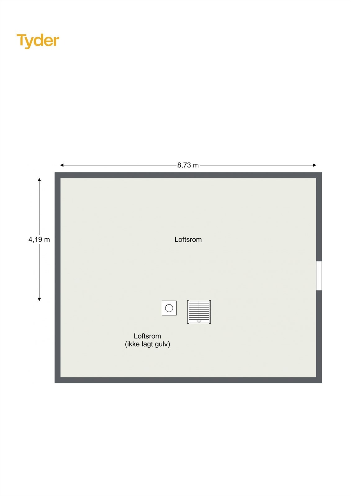 Plantegning loft. Galleribilde