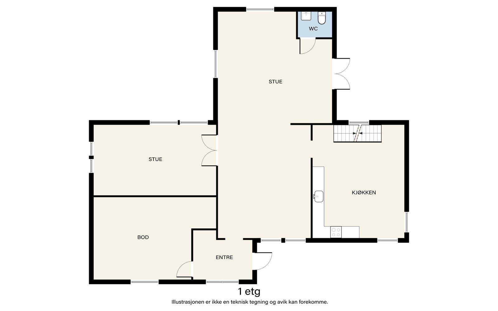 Plantegning1.etasje. Galleribilde