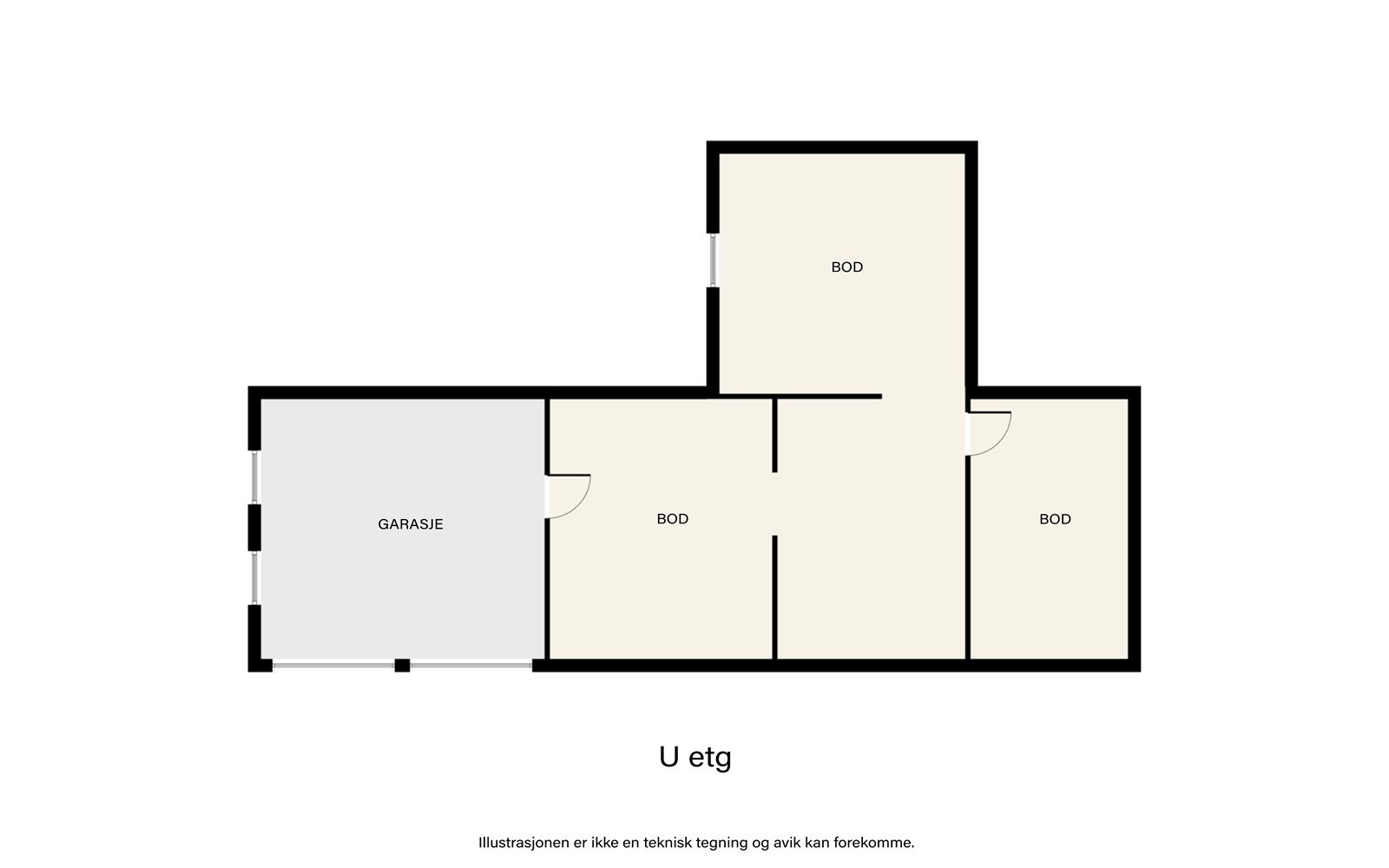 Plantegning underetasje. Galleribilde