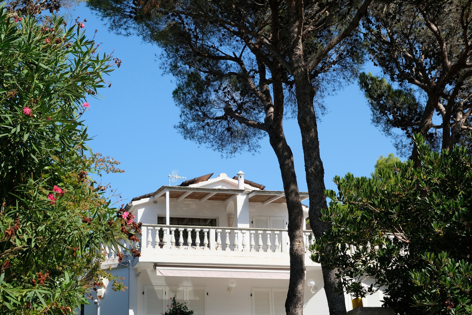 En elegant bolig med en fantastisk hage og flere terrasser på ulike nivå. Galleribilde