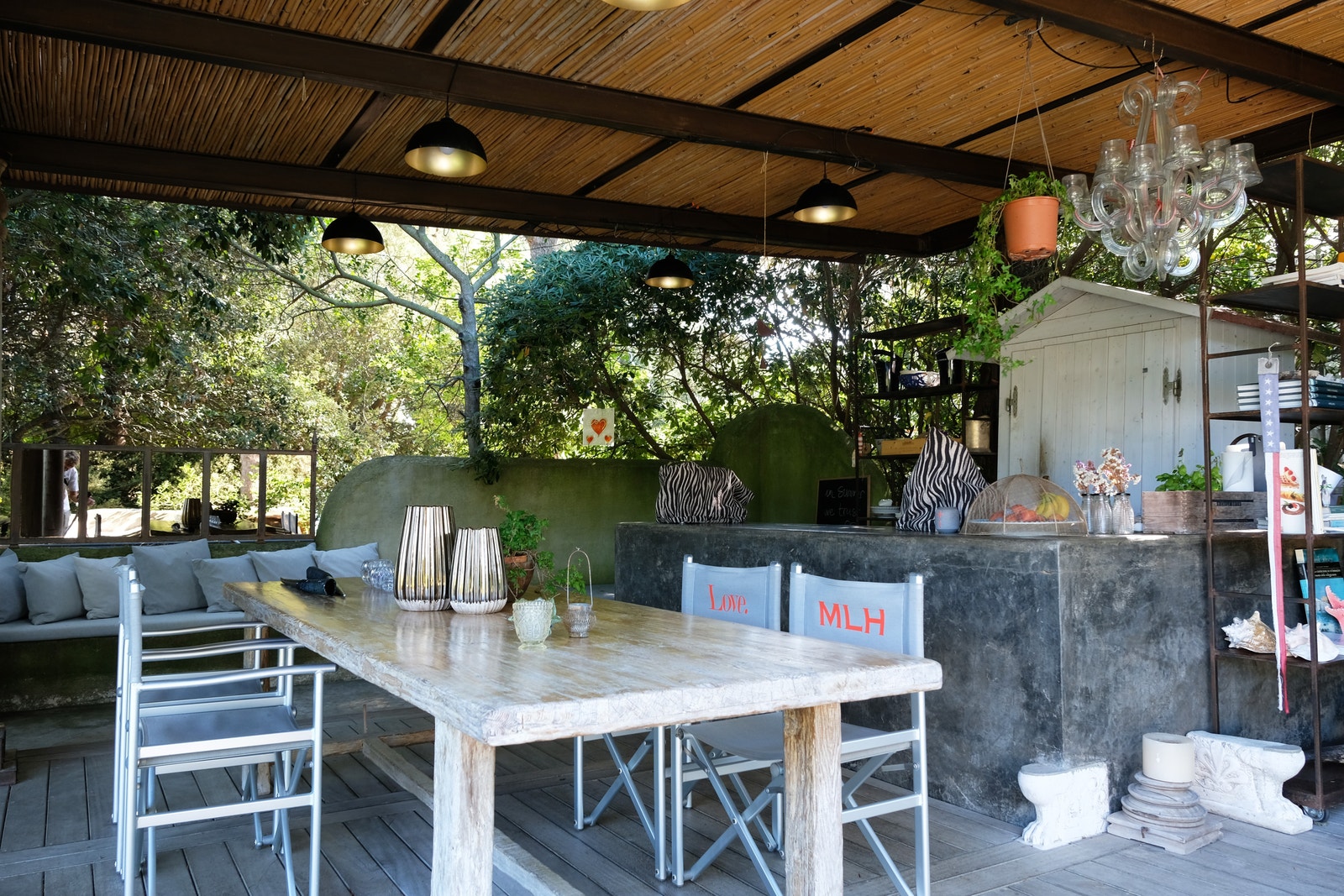 Flere soner i hage og hus hvor en kan oppholde seg. Galleribilde