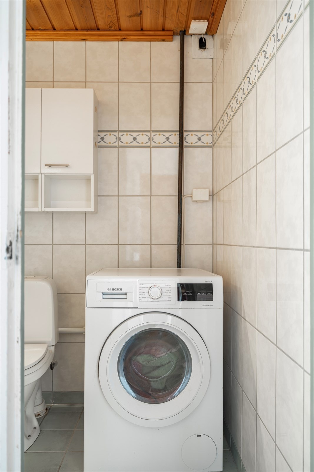 Det er opplegg for vaskemaskin. Galleribilde