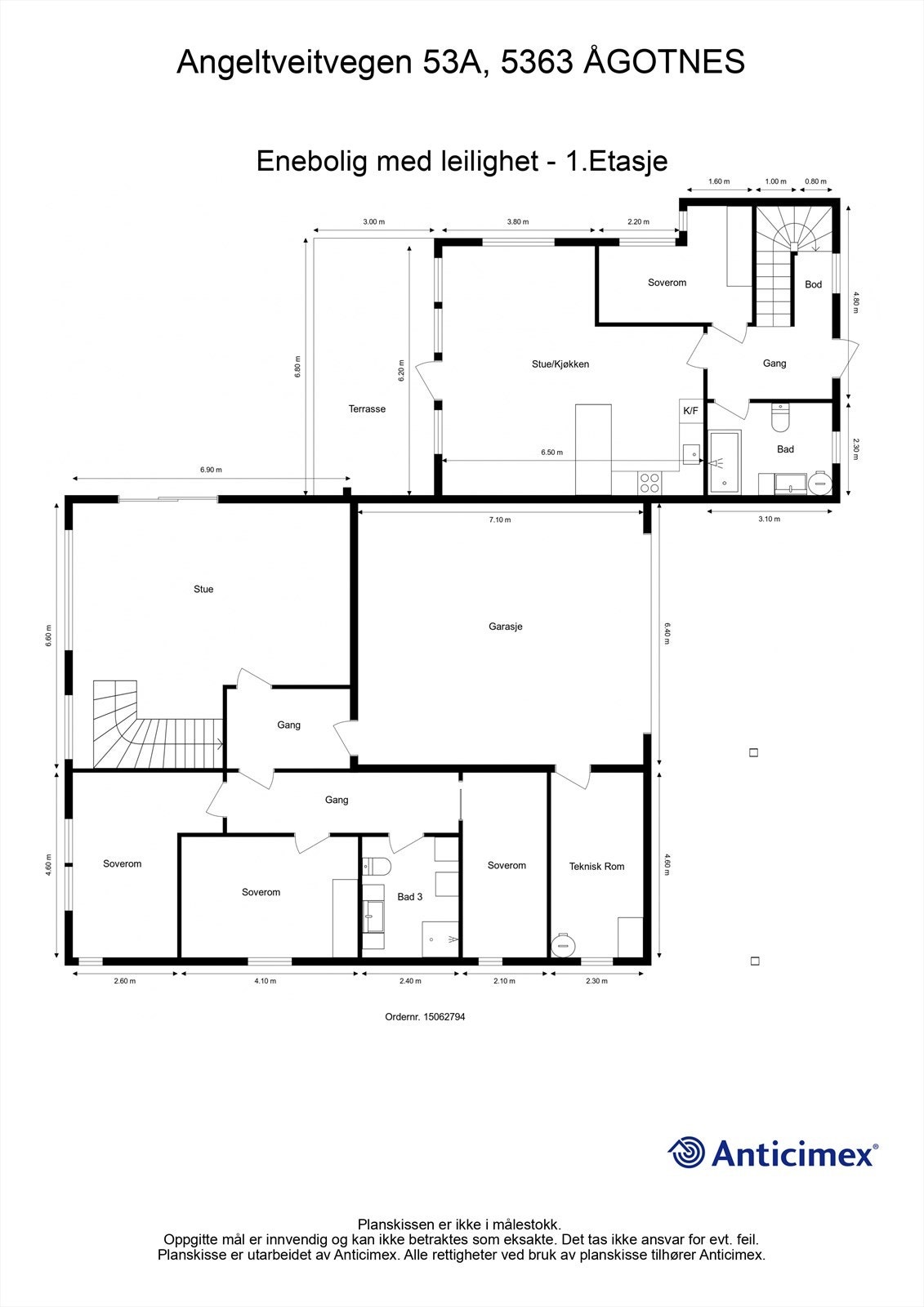 Planskisse 1. etasje. Galleribilde