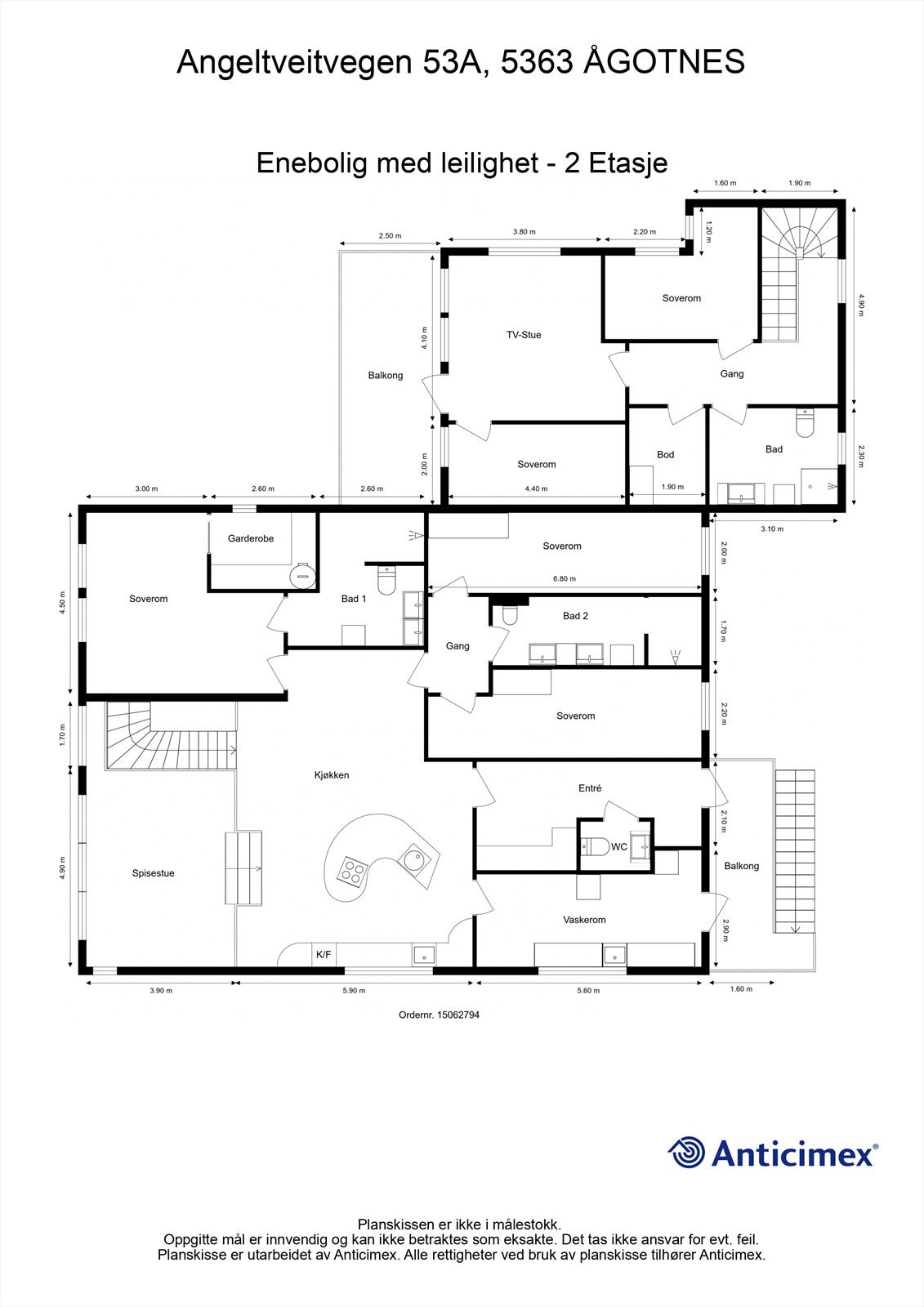 Planskisse 2. etasje. Galleribilde