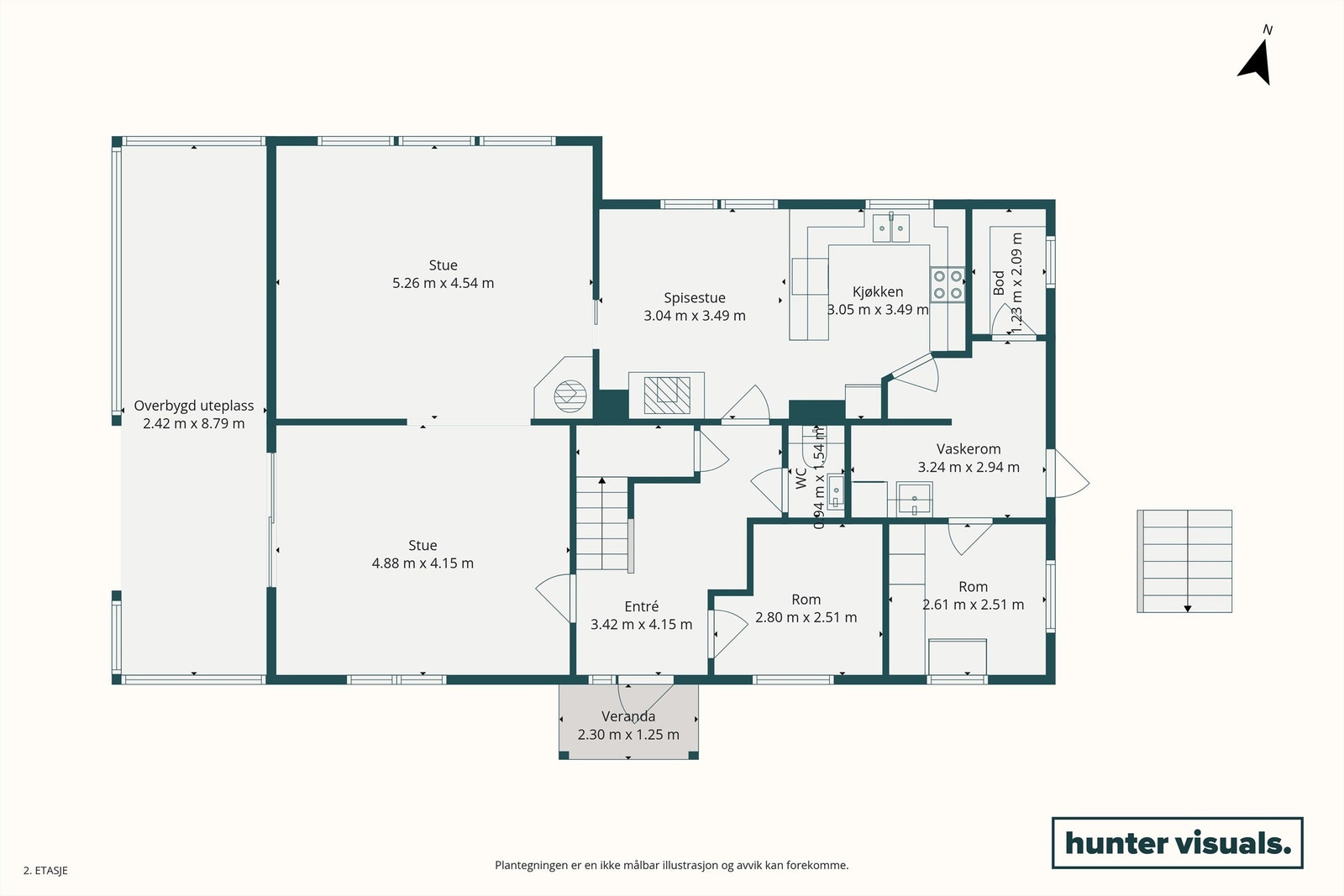 Plantegning - Hovedetasje Galleribilde
