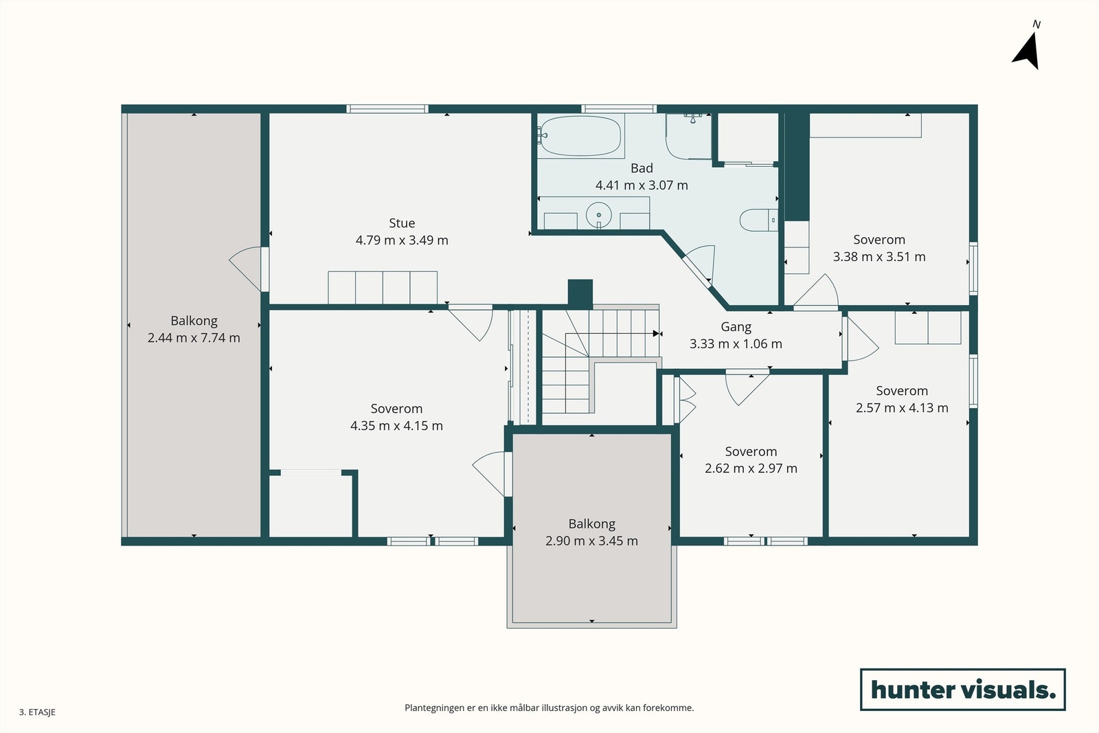 Plantegning - Loft Galleribilde