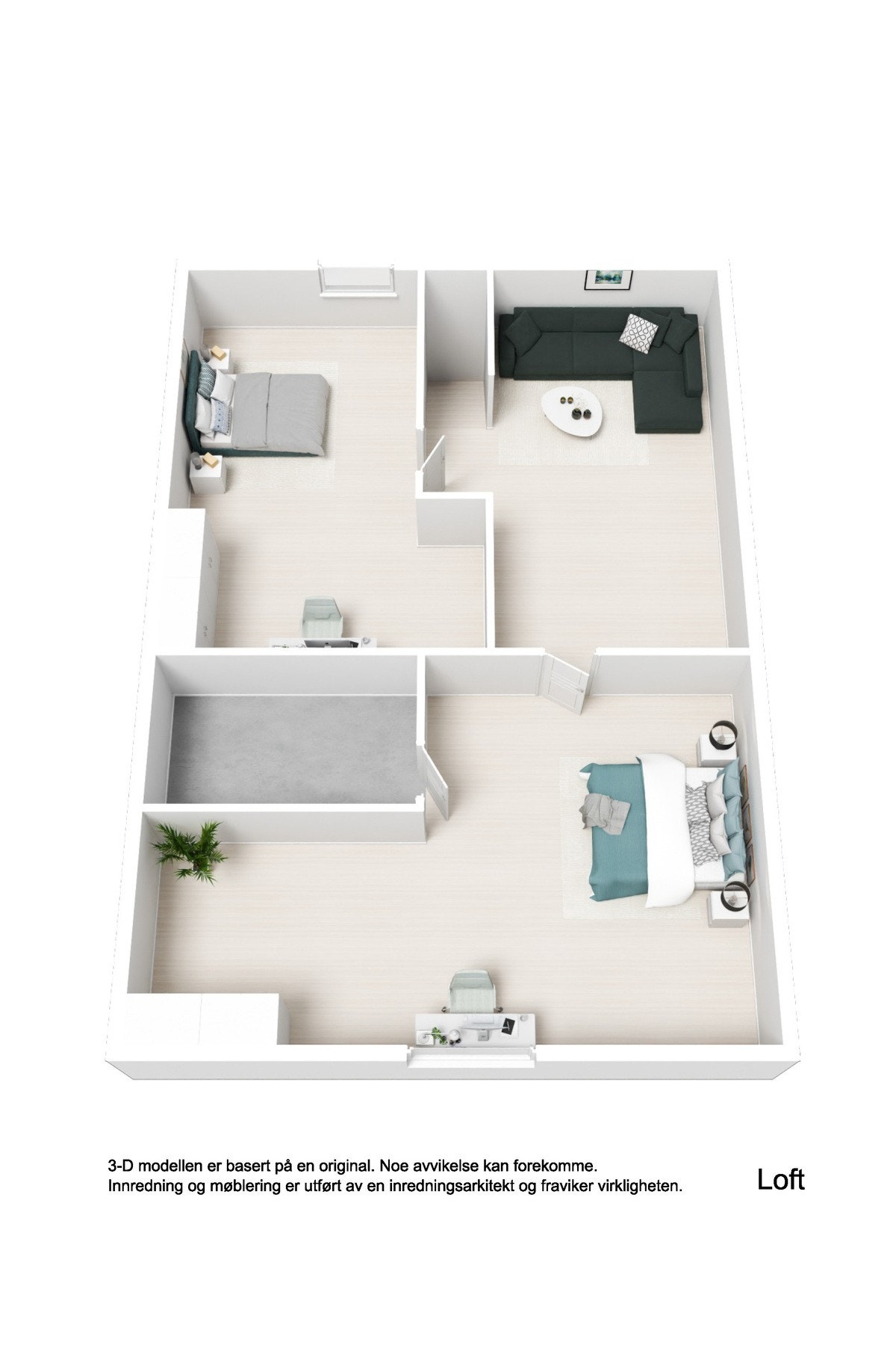 Plantegning, loft Galleribilde