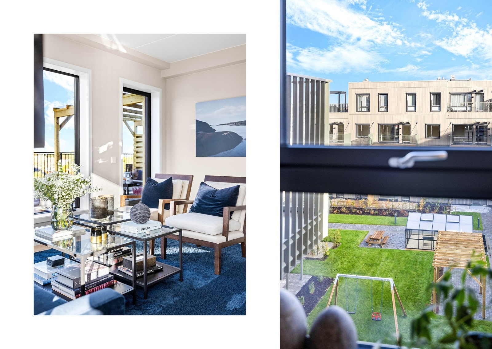 Det er hyggelig utsyn til fellesområdene. Galleribilde