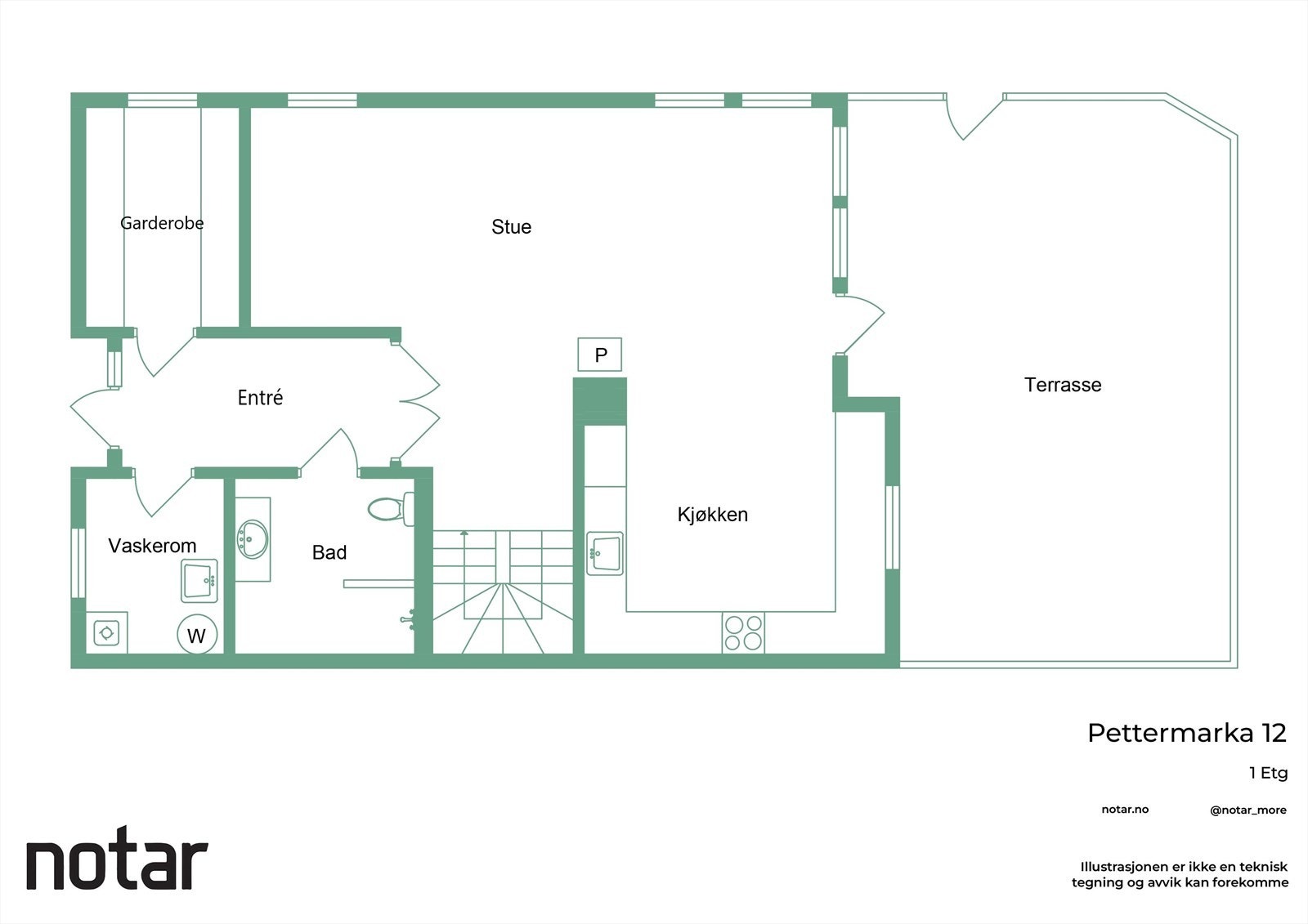 Pettermarka 12 Første etasje Galleribilde