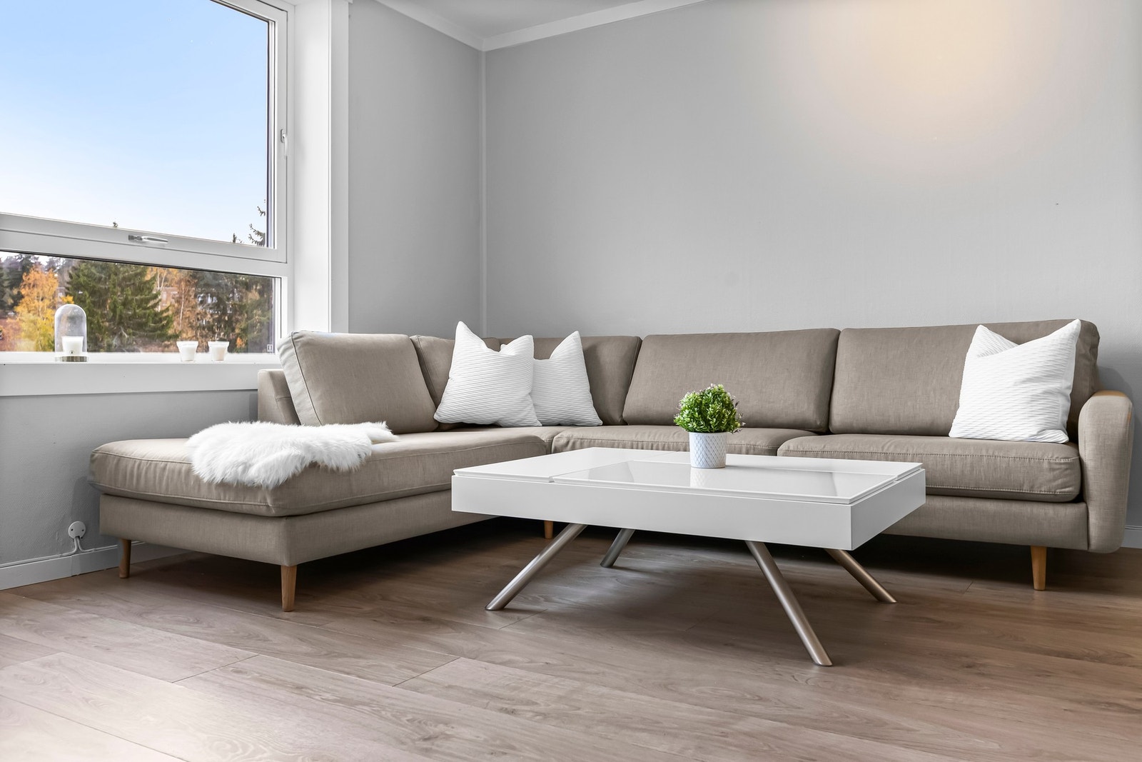 Store vindusflater slipper inn rikelig med dagslys. Galleribilde