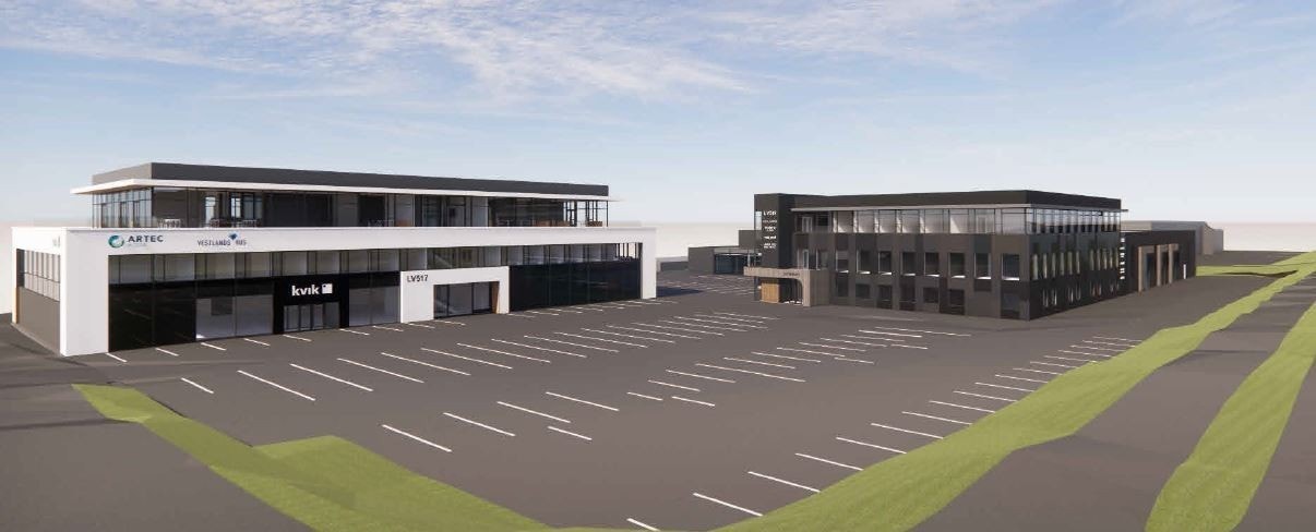 Ny fasade fra 2025 - bygget skal rehabiliteres utvendig og det skal oppføres en toppetasje. Galleribilde