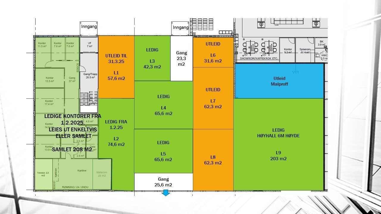 Plantegning over 2 etg Galleribilde