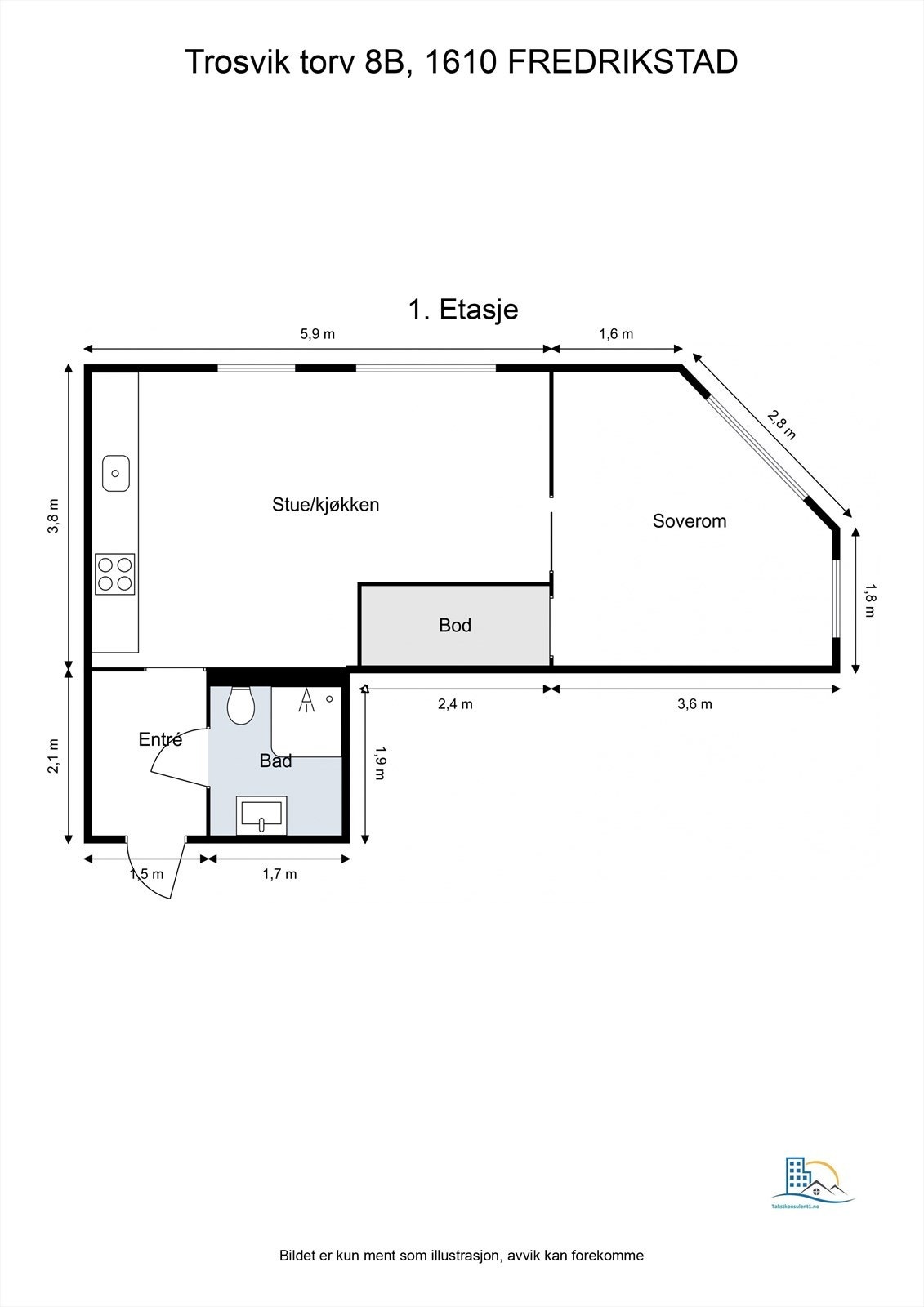 Planskissen er veiledende. Galleribilde