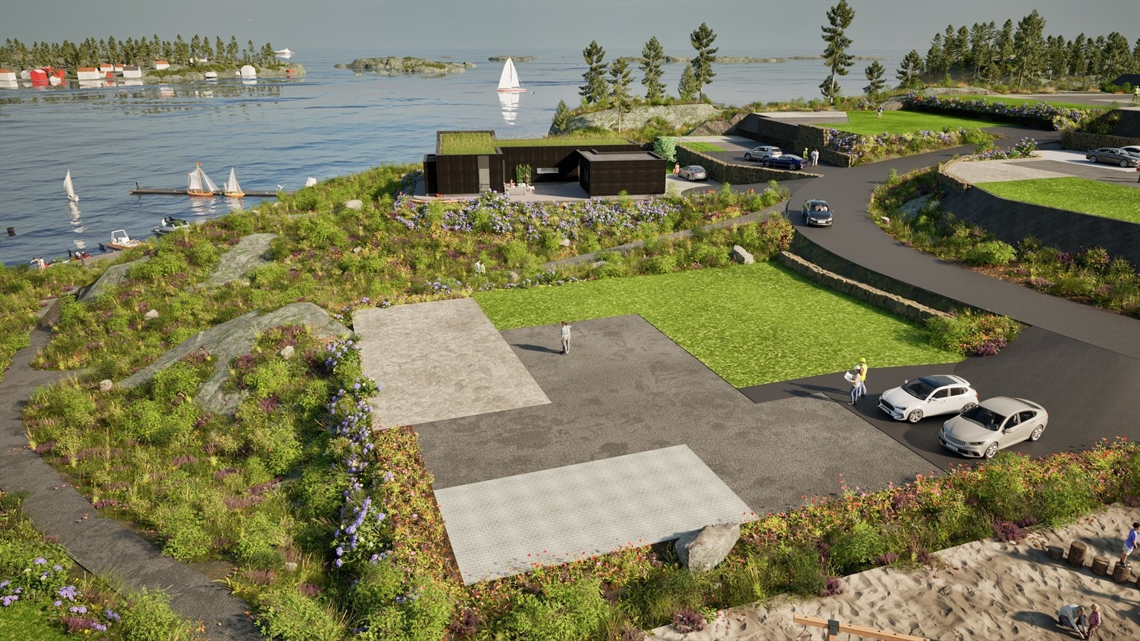 Tomt 6 - Grønt Mulig uteareal Mørkegrått Mulig bygningsareal Galleribilde