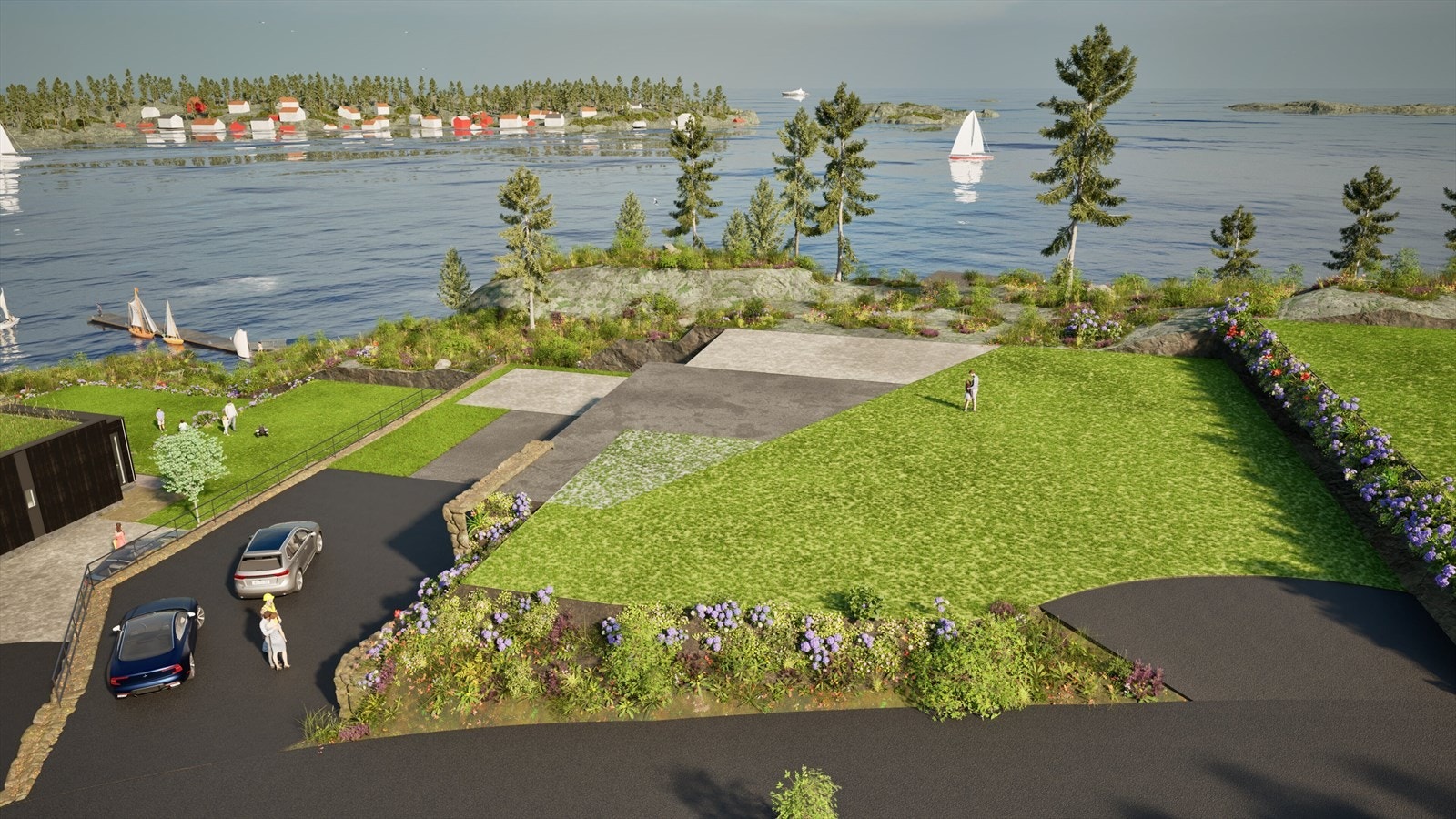 Tomt 8 - Grønt Mulig uteareal Mørkegrått Mulig bygningsareal, her i 2 nivåer.jpg Galleribilde