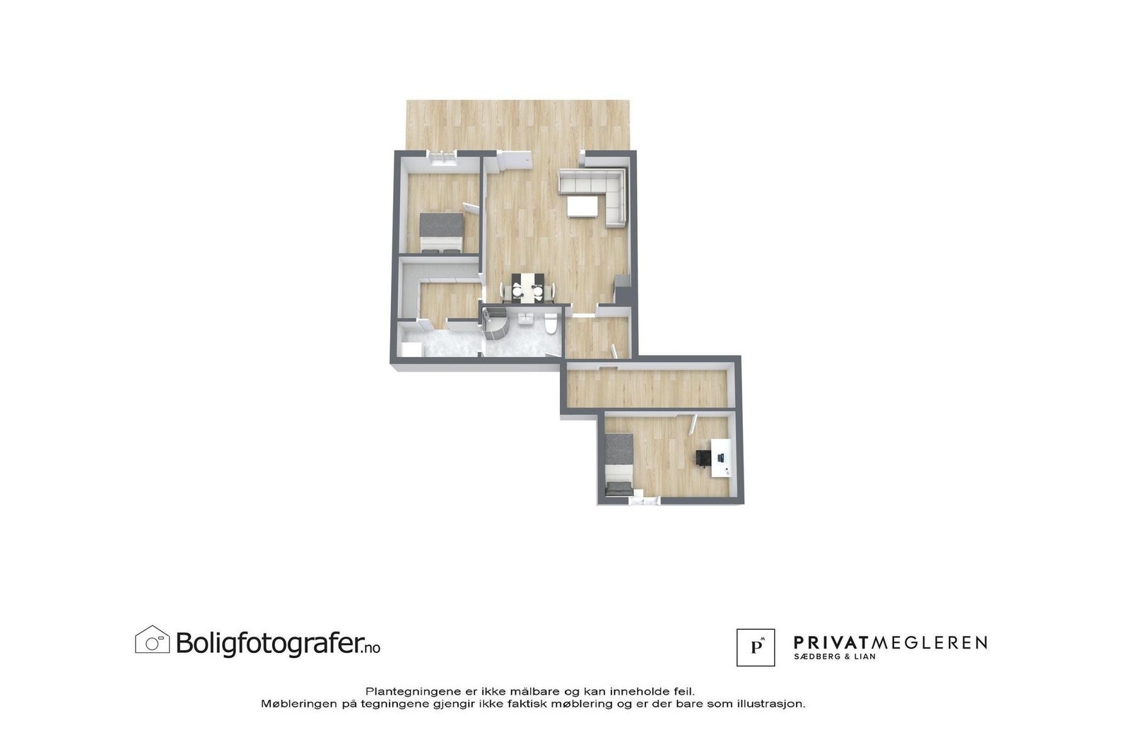 Plantegning 2. etasje - ikke målsatt, kun en illustrasjon. Galleribilde