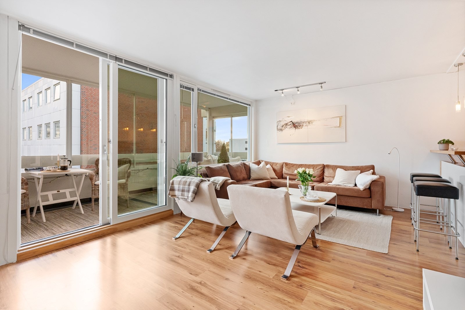 Utgang til innglasset veranda Galleribilde