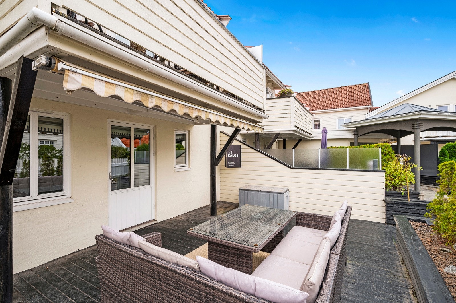 Uteplassen blir som en forlengelse av leiligheten Galleribilde