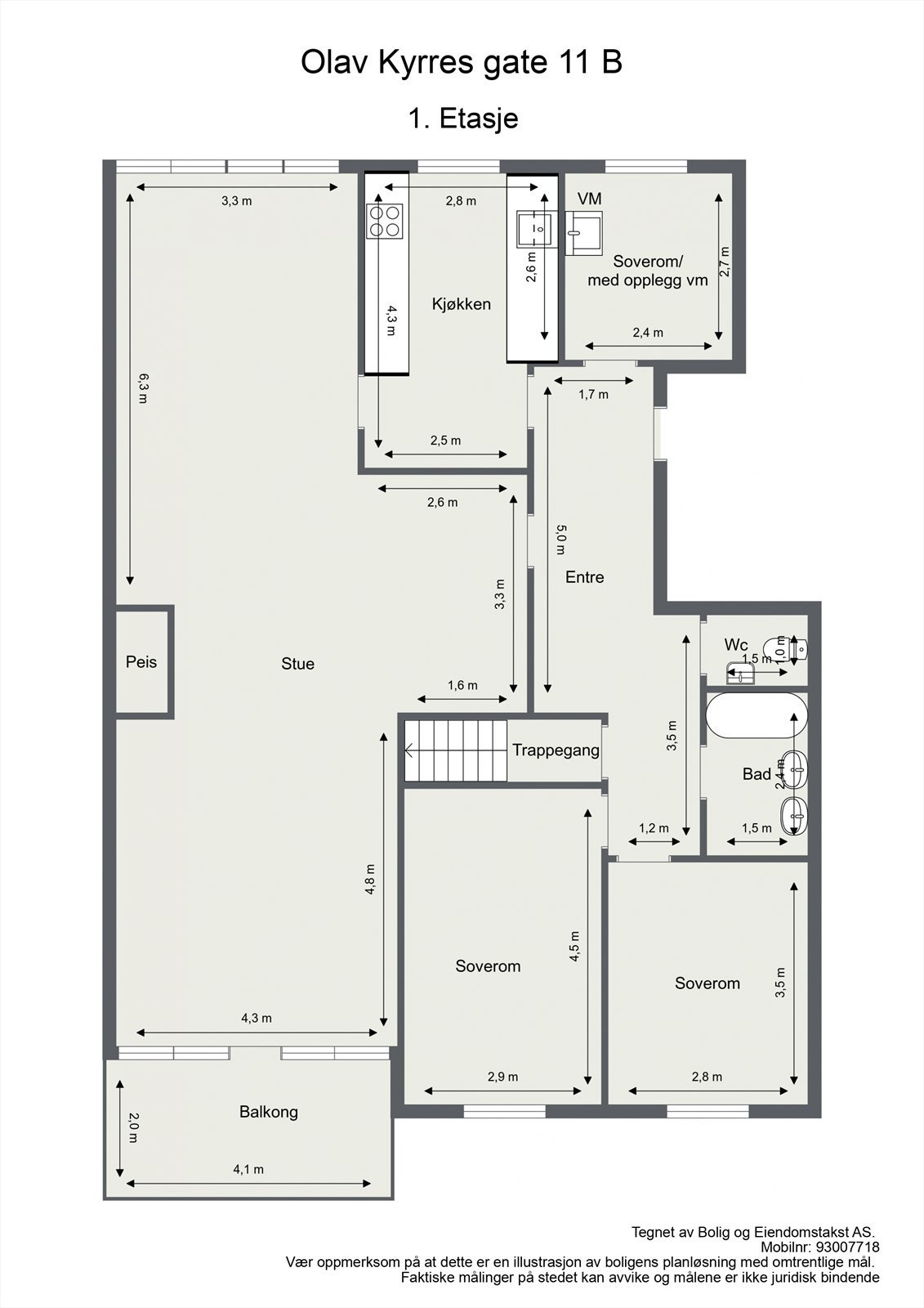 Plantegning 1.etasje Galleribilde