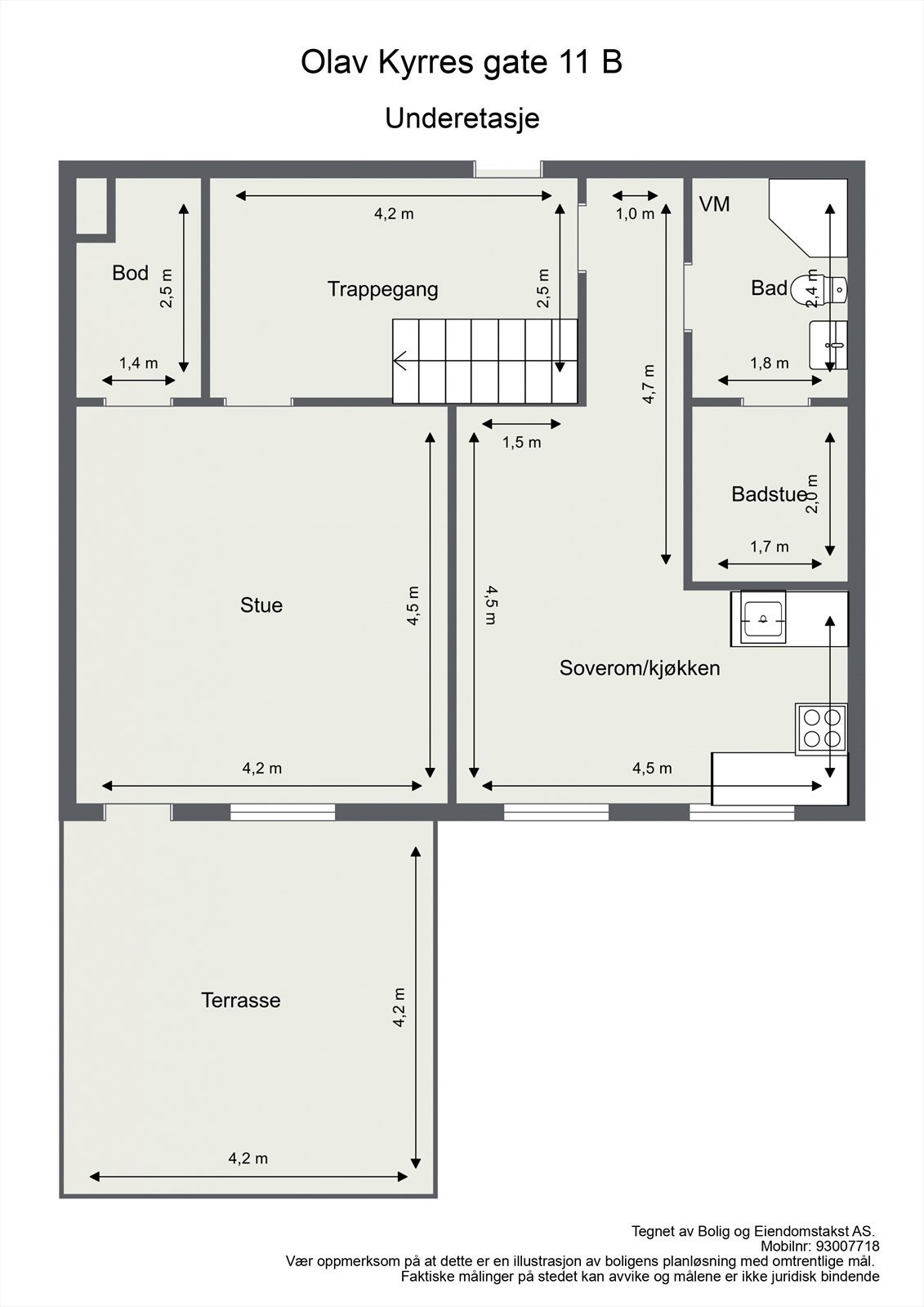 Plantegning u.etajse Galleribilde
