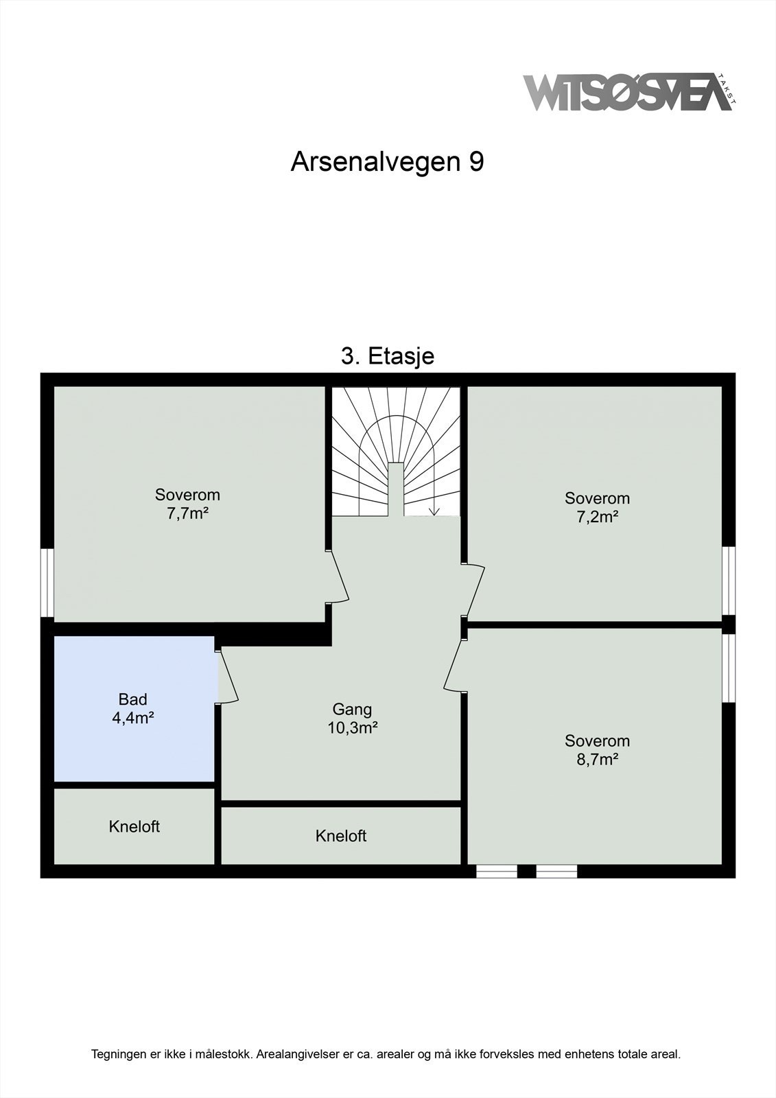 Plantegning 3. etasje Galleribilde