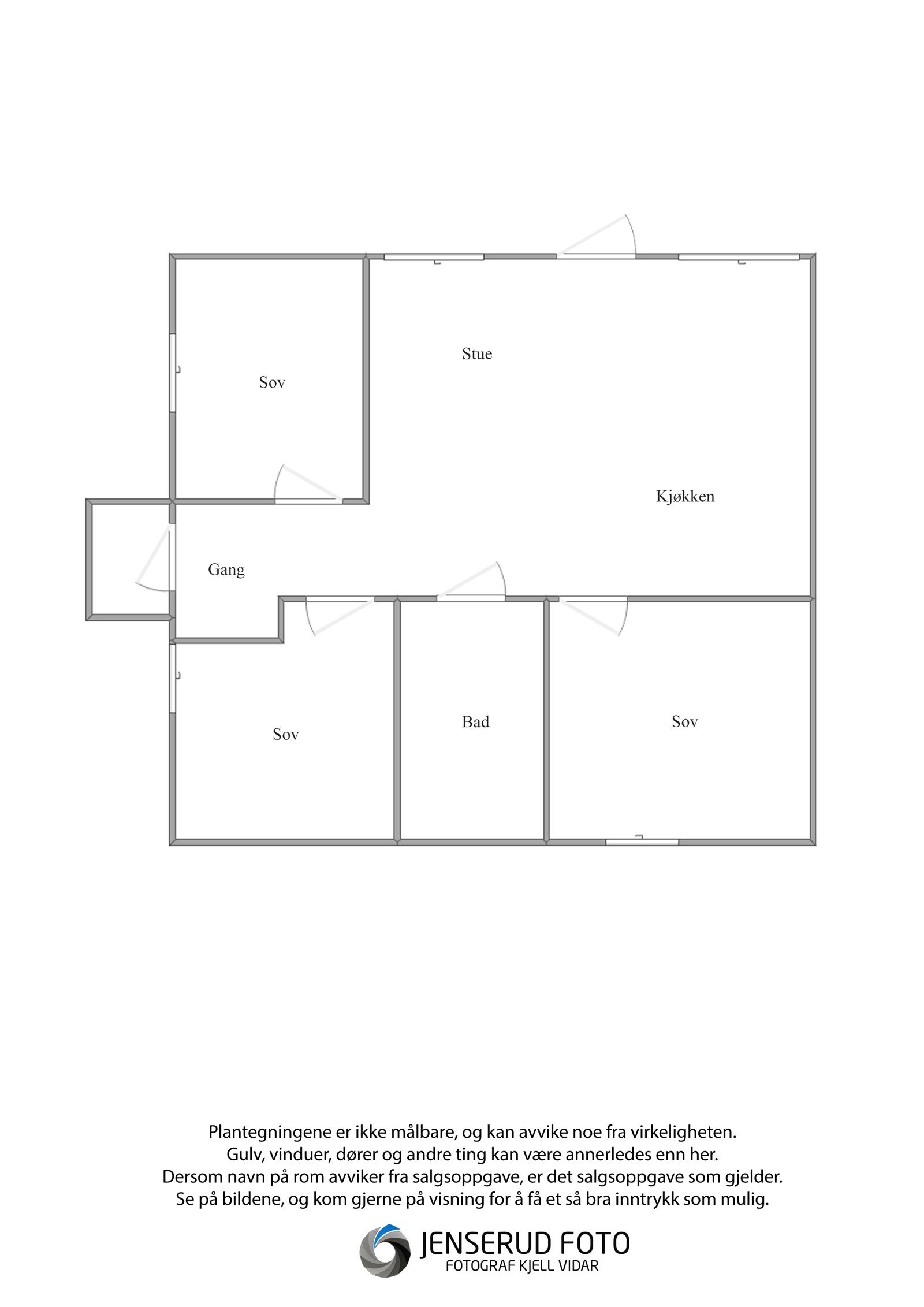 Plantegning Nakkerudgata 65B Galleribilde