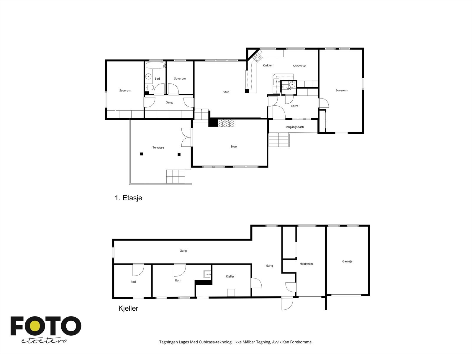 Plantegning alle etasjer. Galleribilde