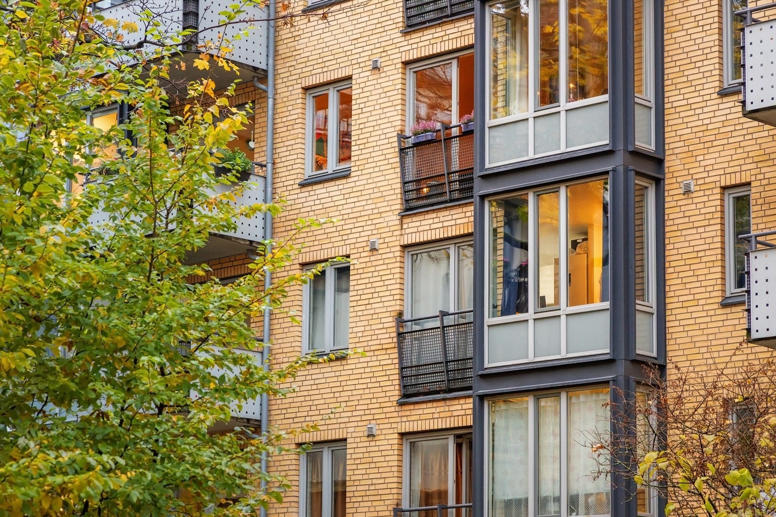 Leiligheten vender mot gårdsrom. Galleribilde