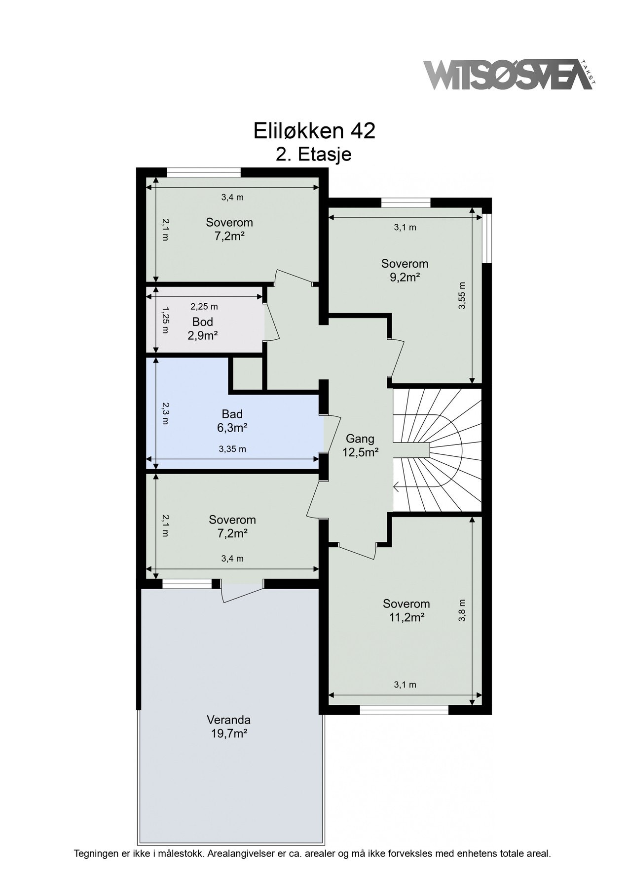 Planskisse 2.etasje Galleribilde