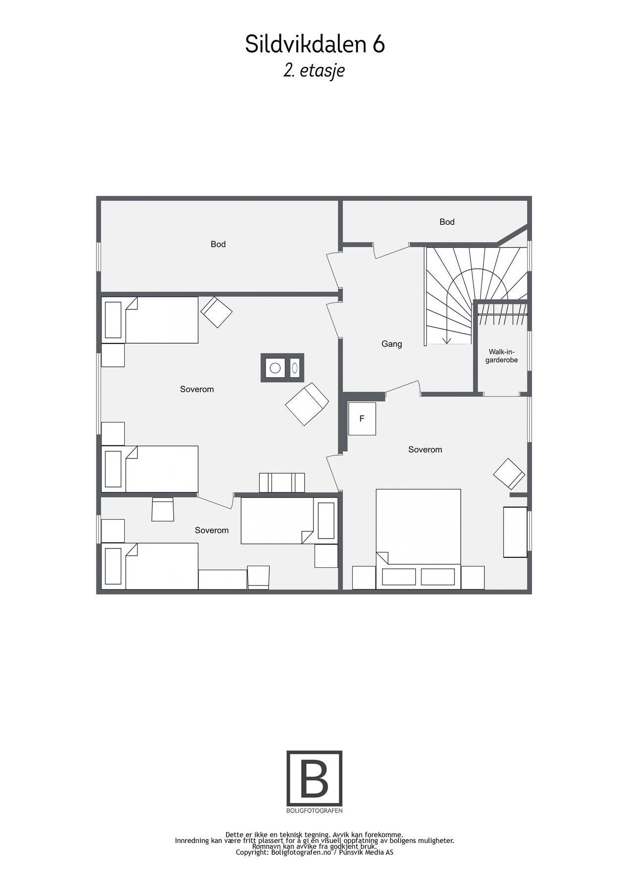 Plantegning 2. etasje Galleribilde