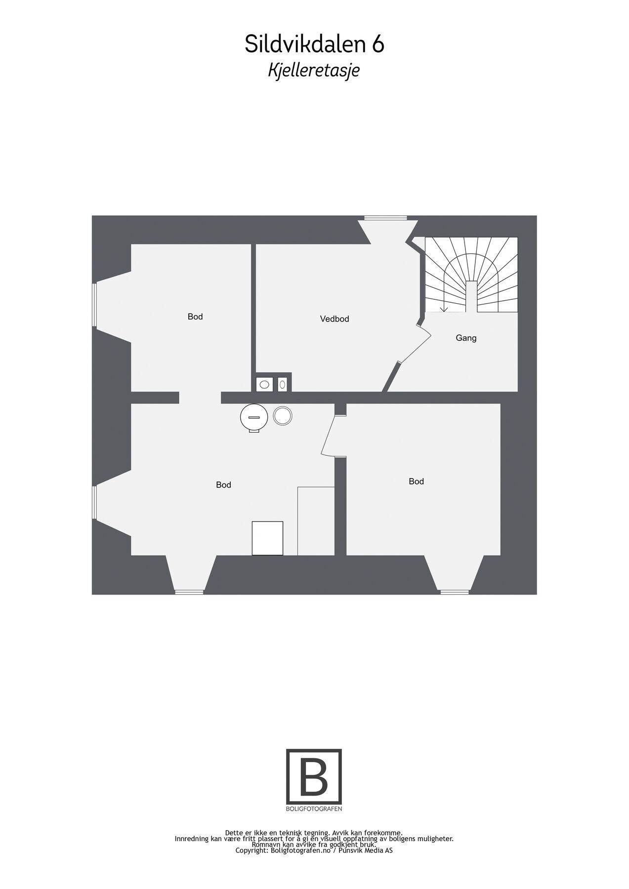 Plantegning kjelleretasje Galleribilde