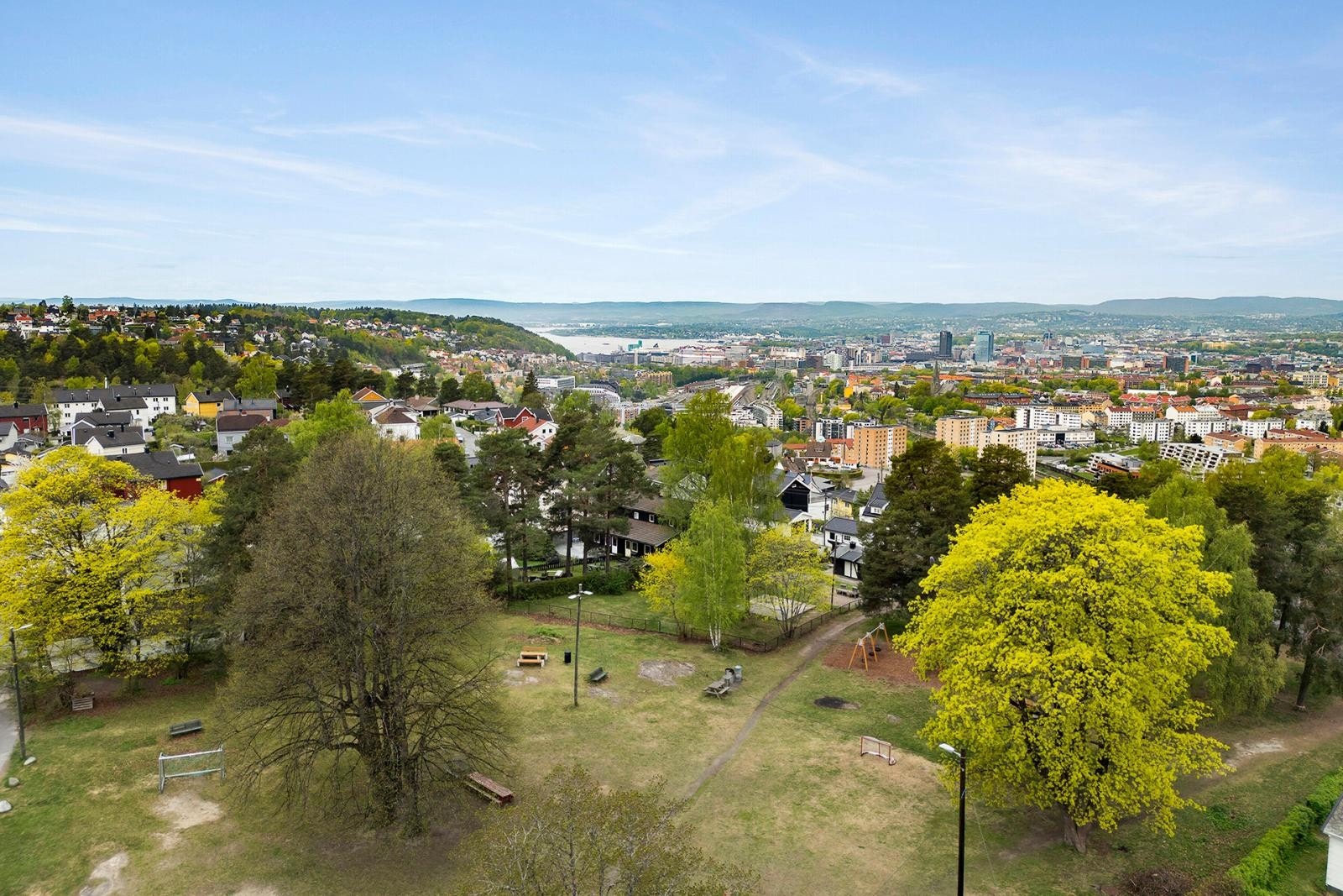 Etterstad er et grønt område samtidig som det er sentralt i Oslo. Galleribilde