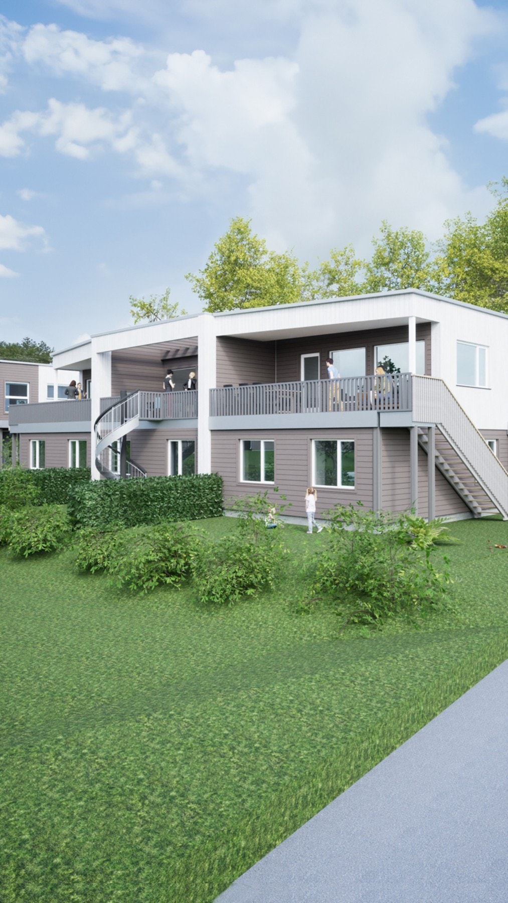 Her får du romslige hjem med god oppbevaringsplass, carport, hyggelige uteområder og den gode standarden du forventer av helt nye hjem. Galleribilde