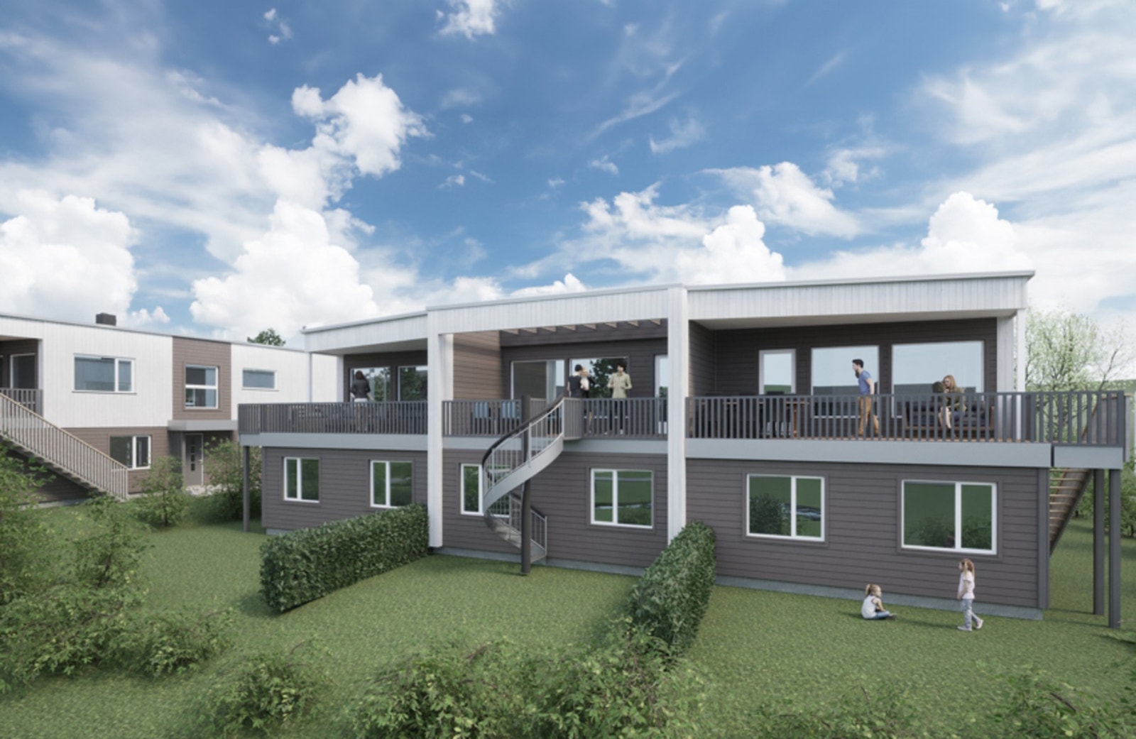 Boligen som selges ligger i midten. Galleribilde