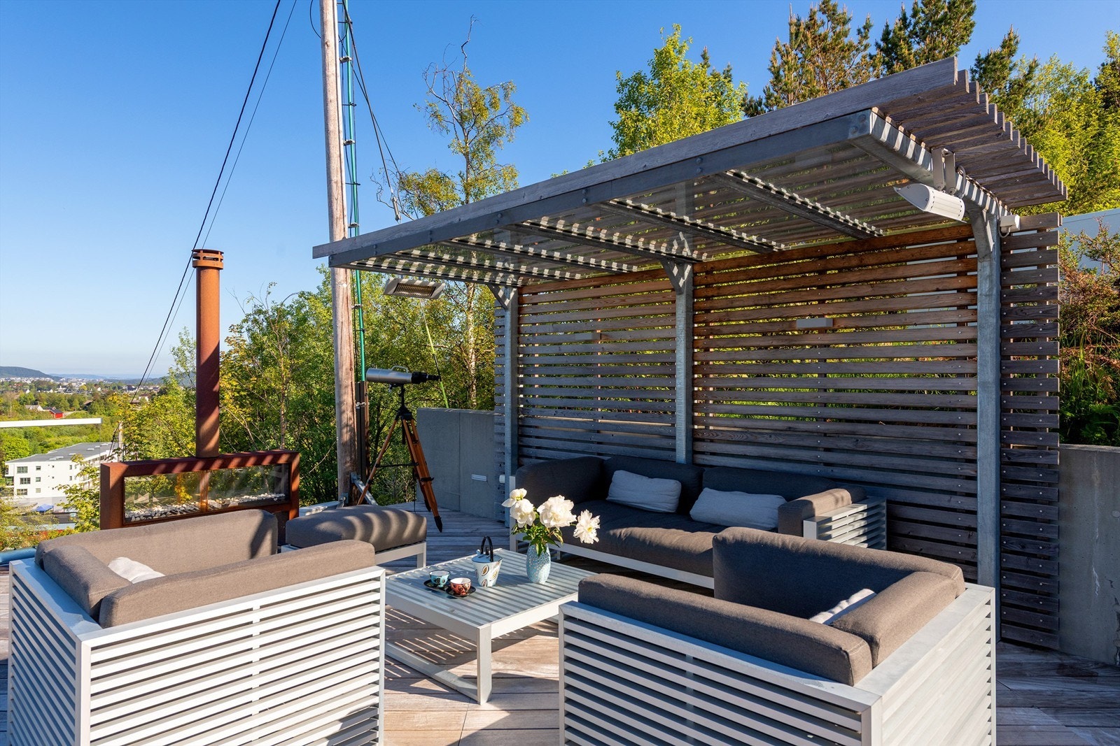 Dels overbygget og skjermet del av hovedterrassen Galleribilde