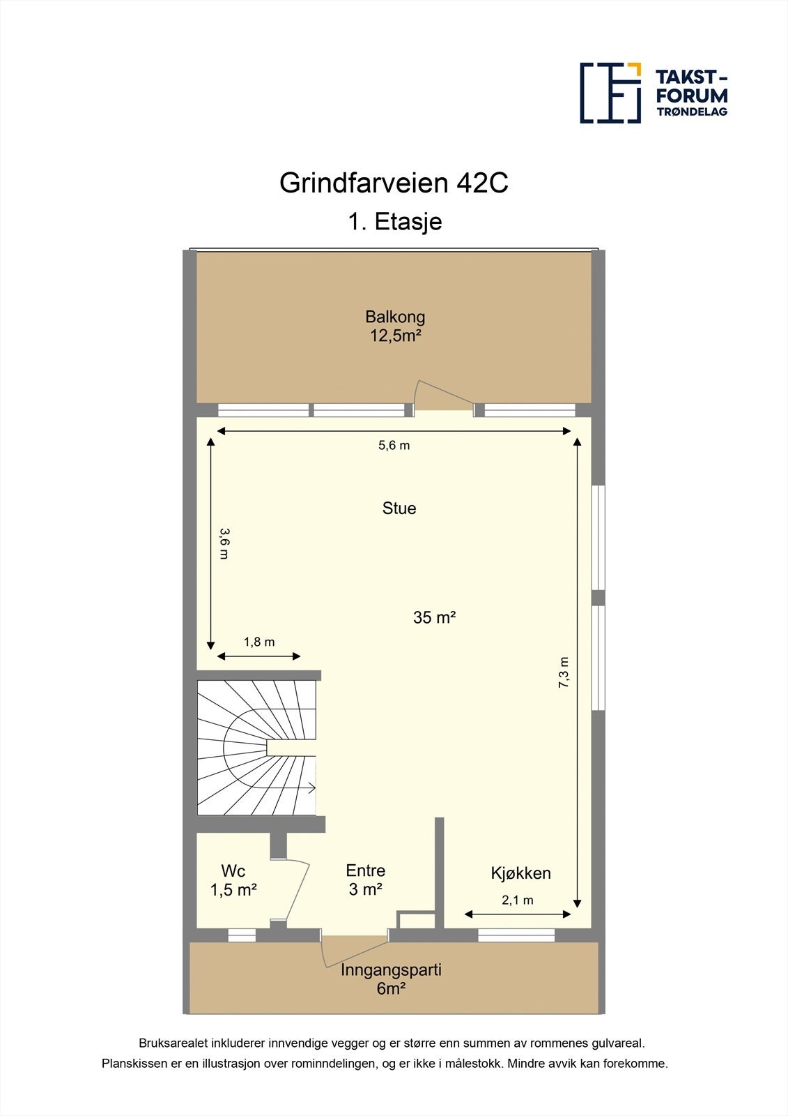 Planskisse 1. etasje. Galleribilde