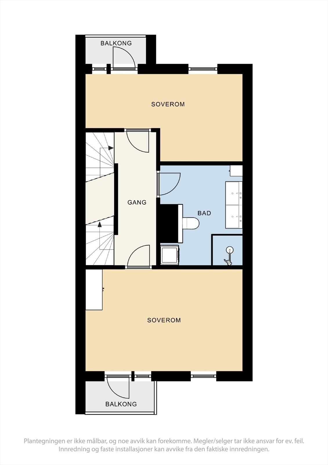 Andre etasje - Se punkt "ferdigattest". Galleribilde