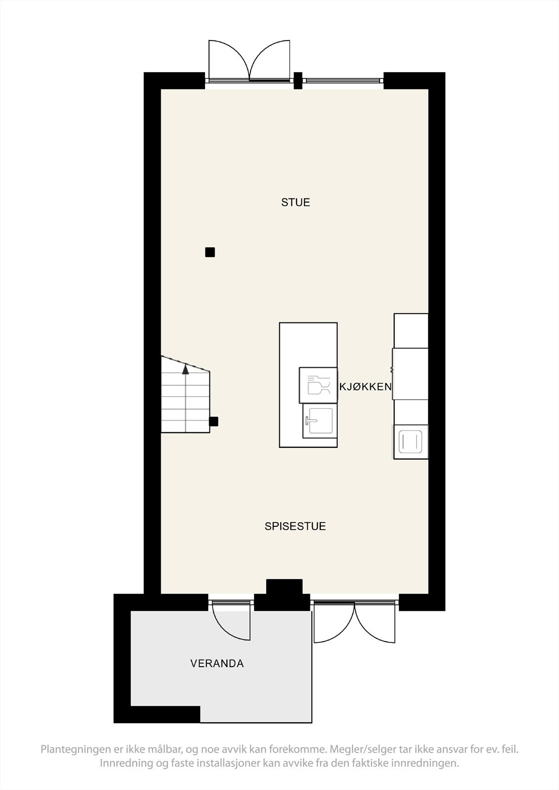 Første etasje - Se punkt "ferdigattest". Galleribilde