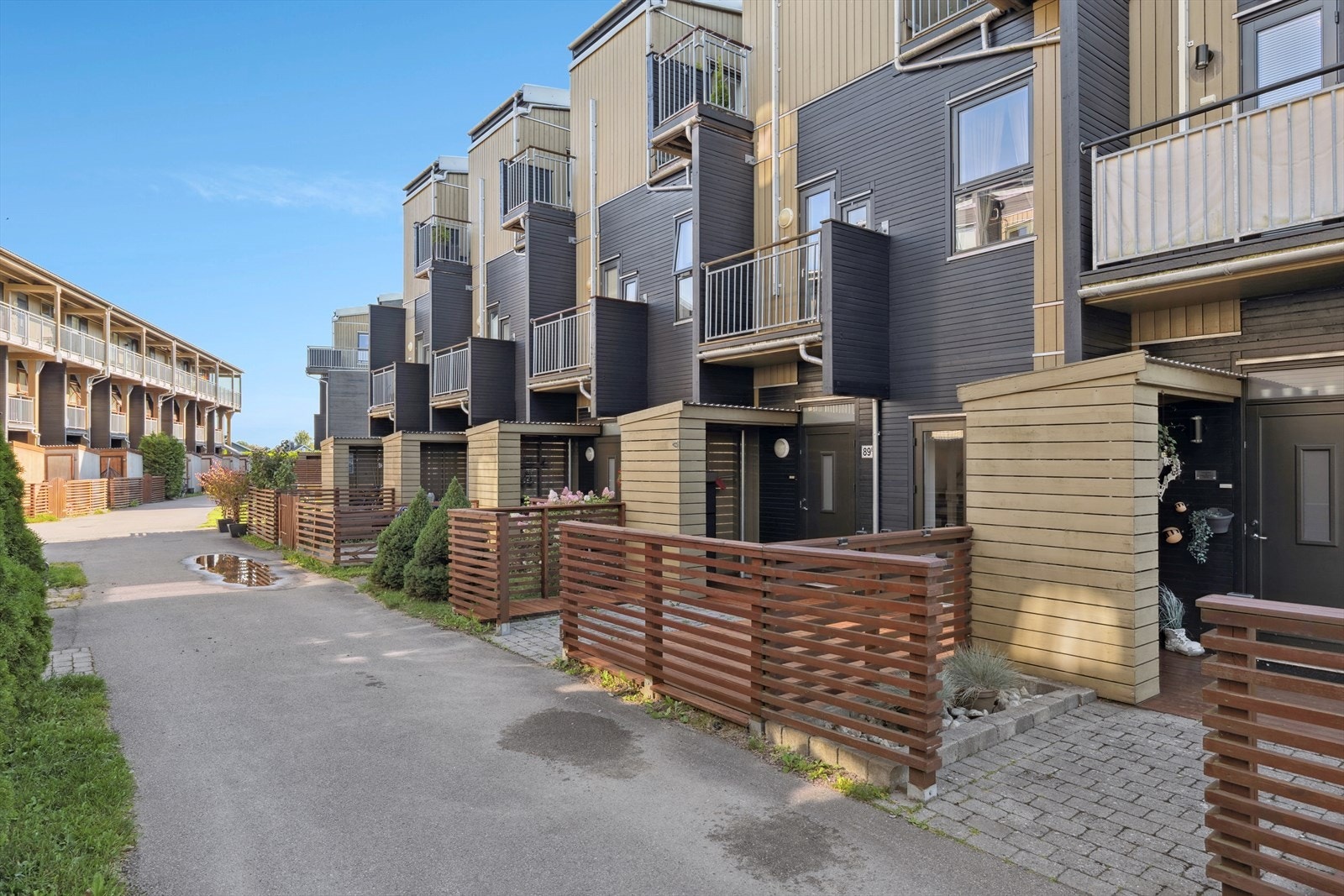 Koselig inngangsparti med brostein Galleribilde