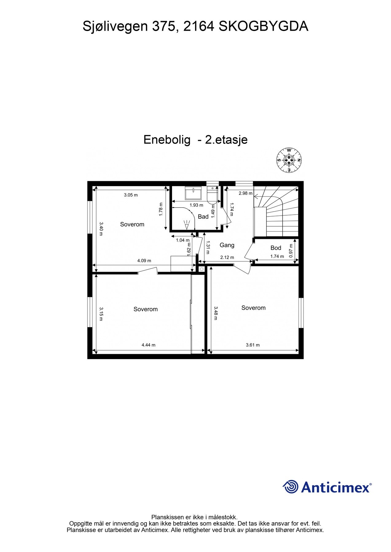 Planskisse 2. etasje. Galleribilde