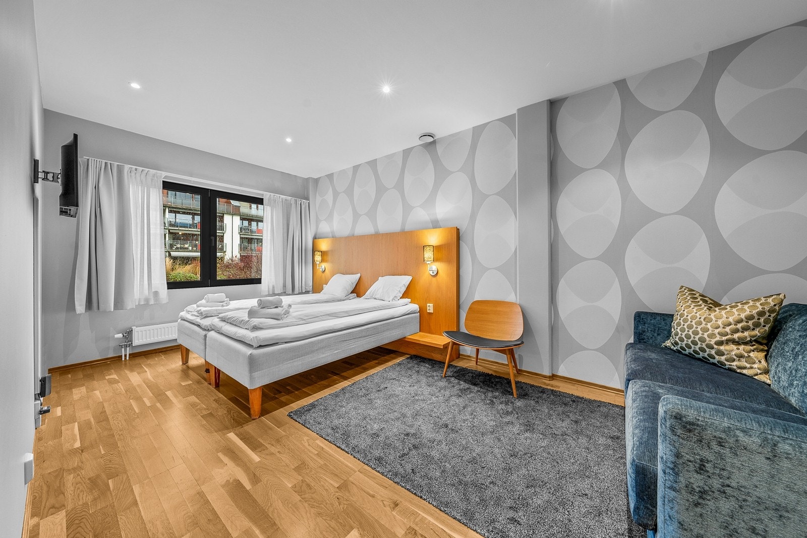 Gjesteleiligheten er en 1-roms leilighet på 25 m². Kan maksimalt leies for tre netter sammenhengende. Galleribilde