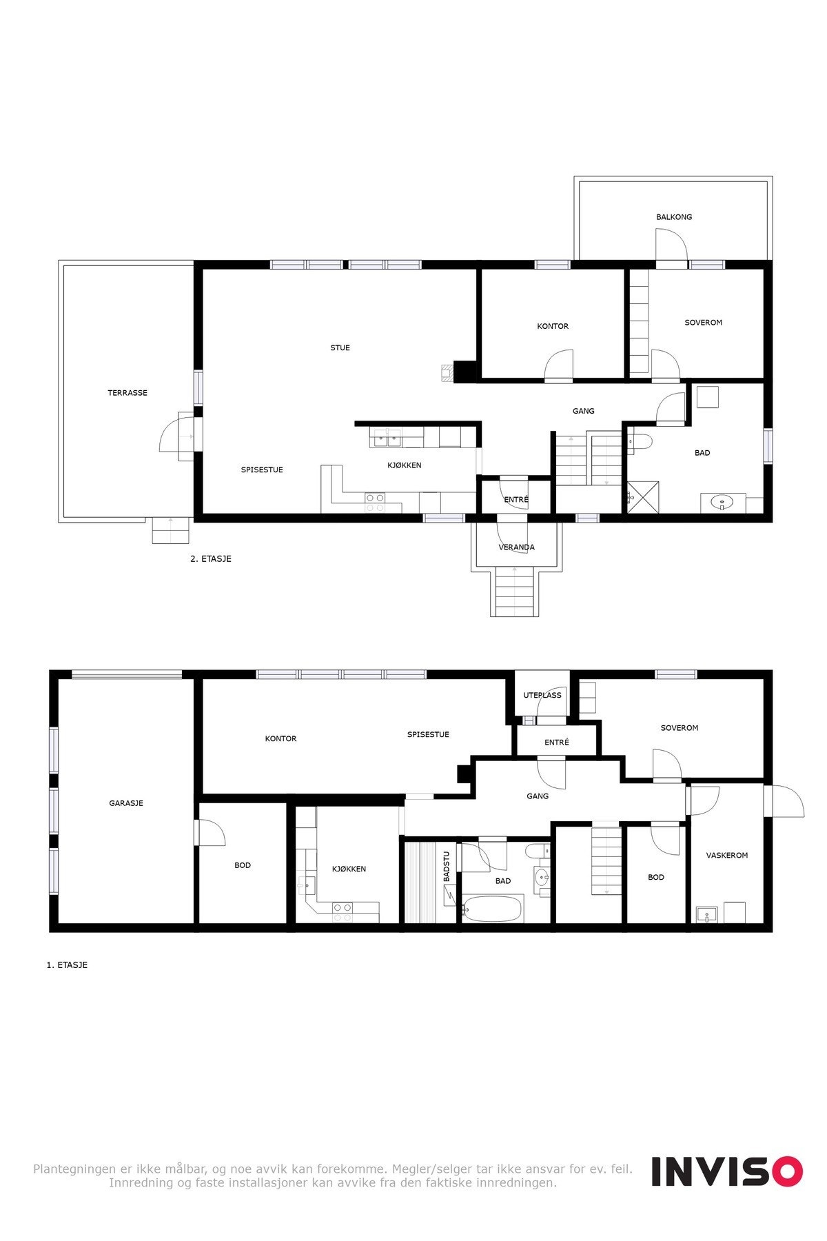 Plantegninger over hele boligen Galleribilde